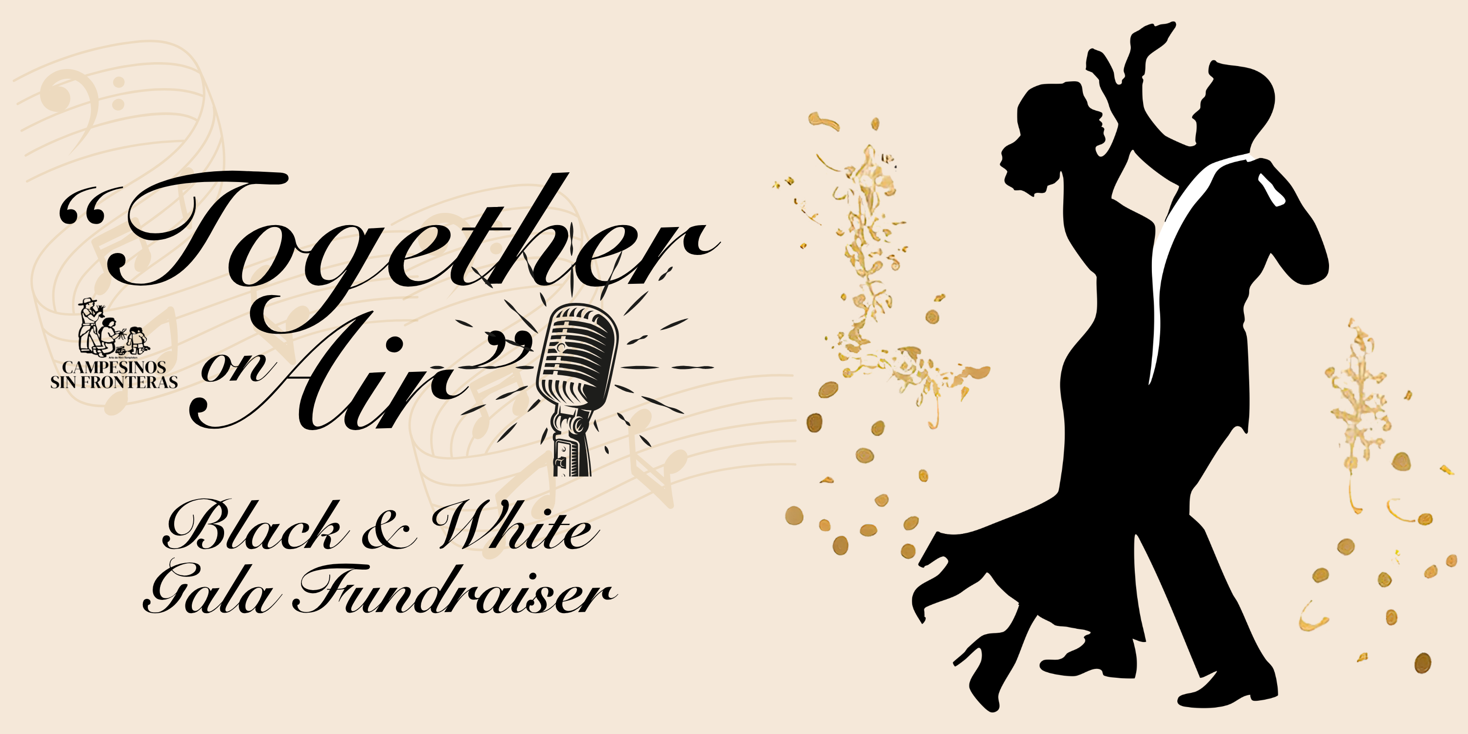 Campaign cover image for "Together on Air" Black & White Gala Fundraiser & Silent Auction
