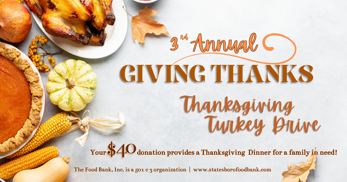 Campaign cover image for 3rd Annual Giving Thanks: Thanksgiving Turkey Drive