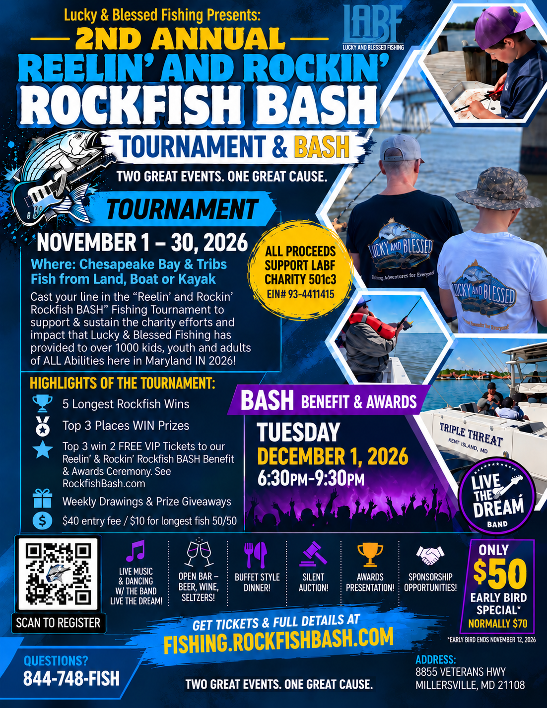 Campaign cover image for 2ND ANNUAL REELIN' & ROCKIN' ROCKFISH TOURNAMENT & BASH