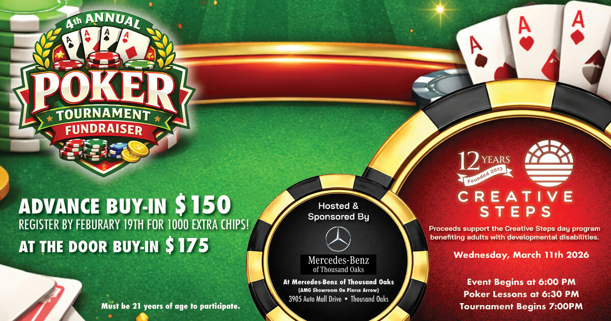 Campaign cover image for Creative Steps Poker Fundraiser 2026