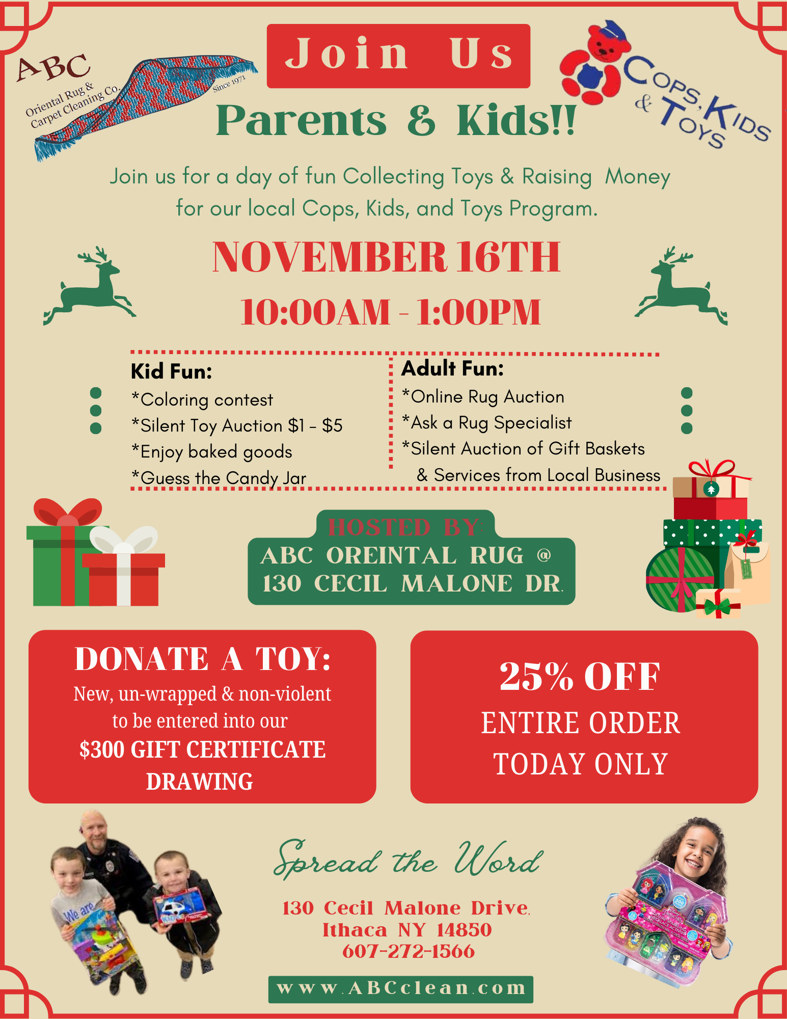 Campaign cover image for Cops, Kids, & Toys Fundraiser Rug Auction