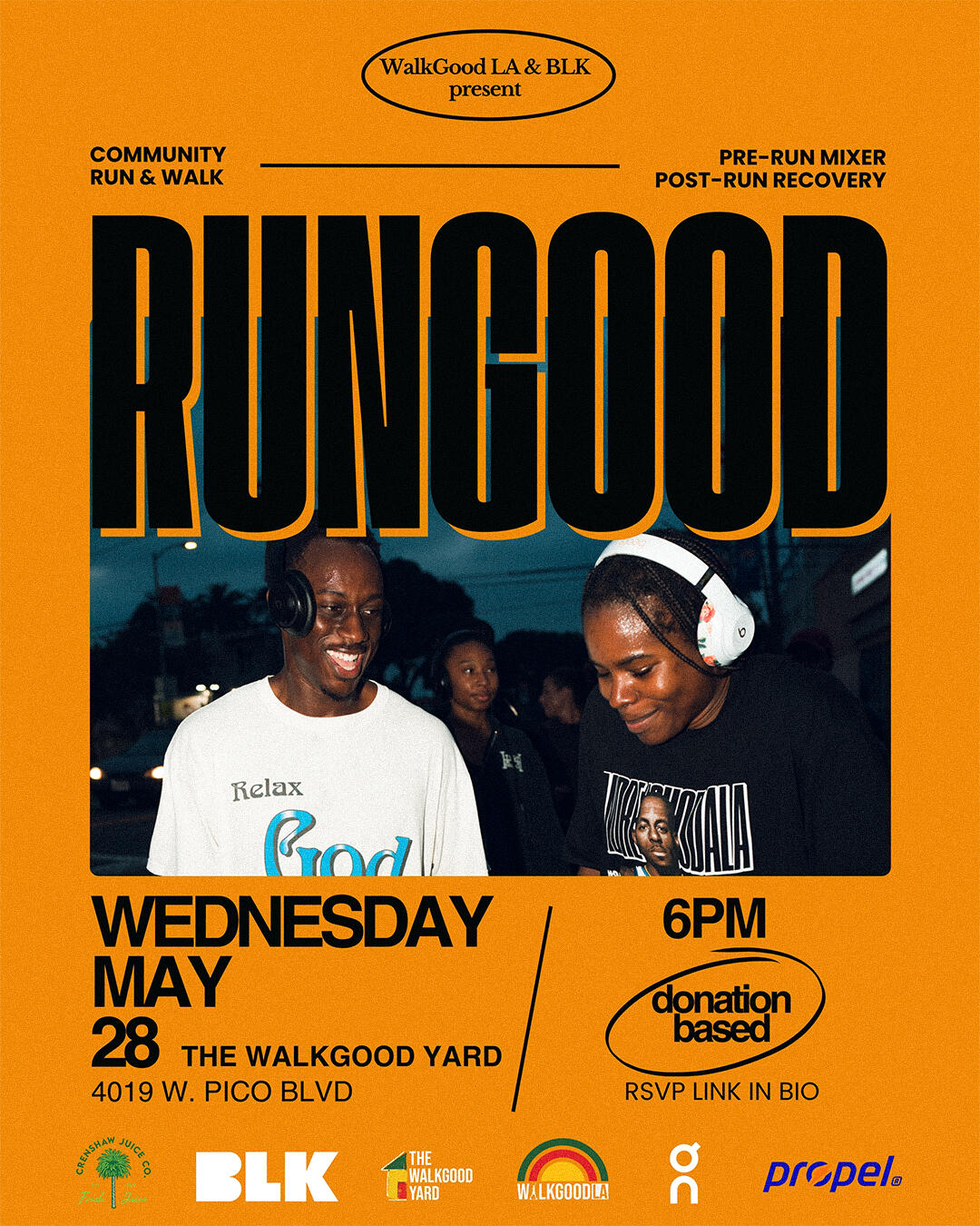 Campaign cover image for 5/28: RunGood presented by WalkGood LA and BLK