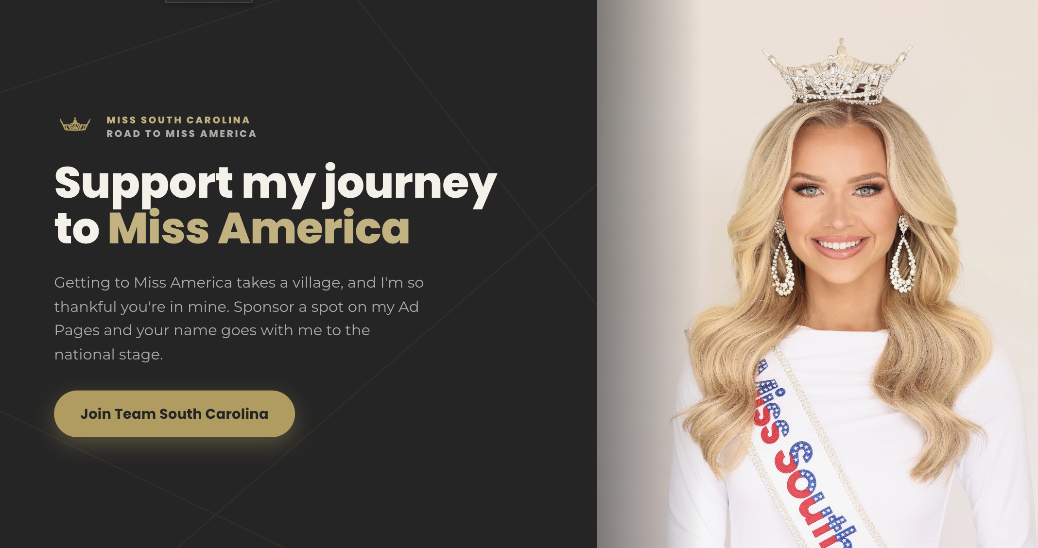 Campaign cover image for Support Miss South Carolina to Miss America