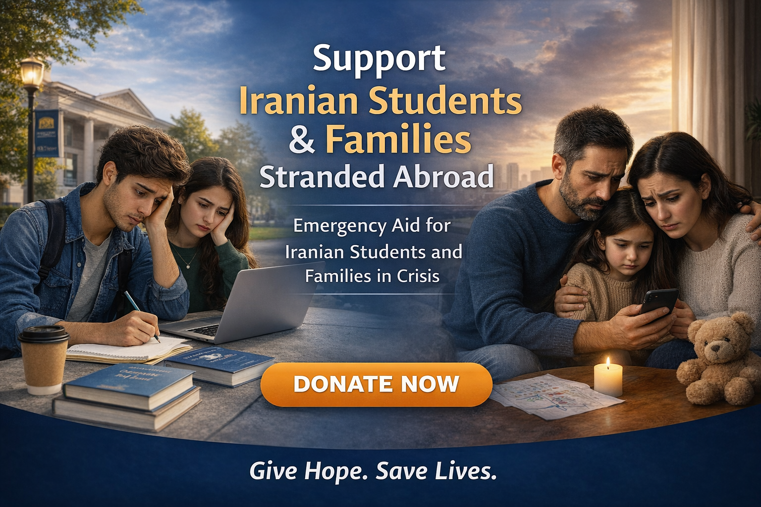 Campaign cover image for Support Iranian Students & Families Stranded Abroad