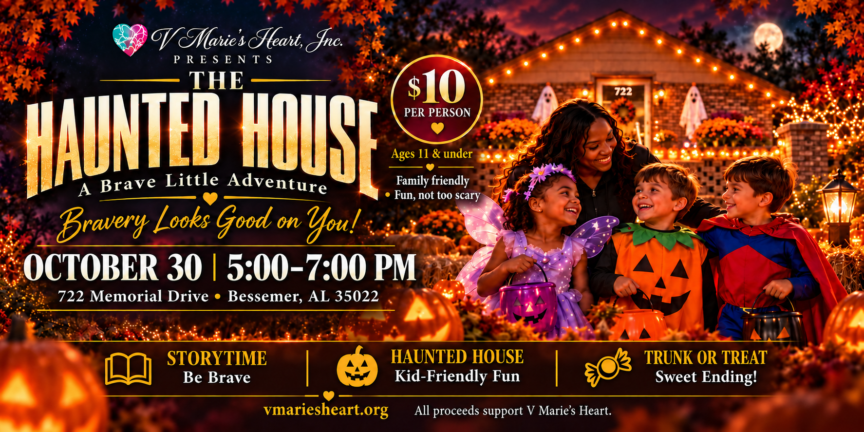 Campaign cover image for The Brave Little Boo Crew: A Haunted House Adventure & Trunk-or-Treat!