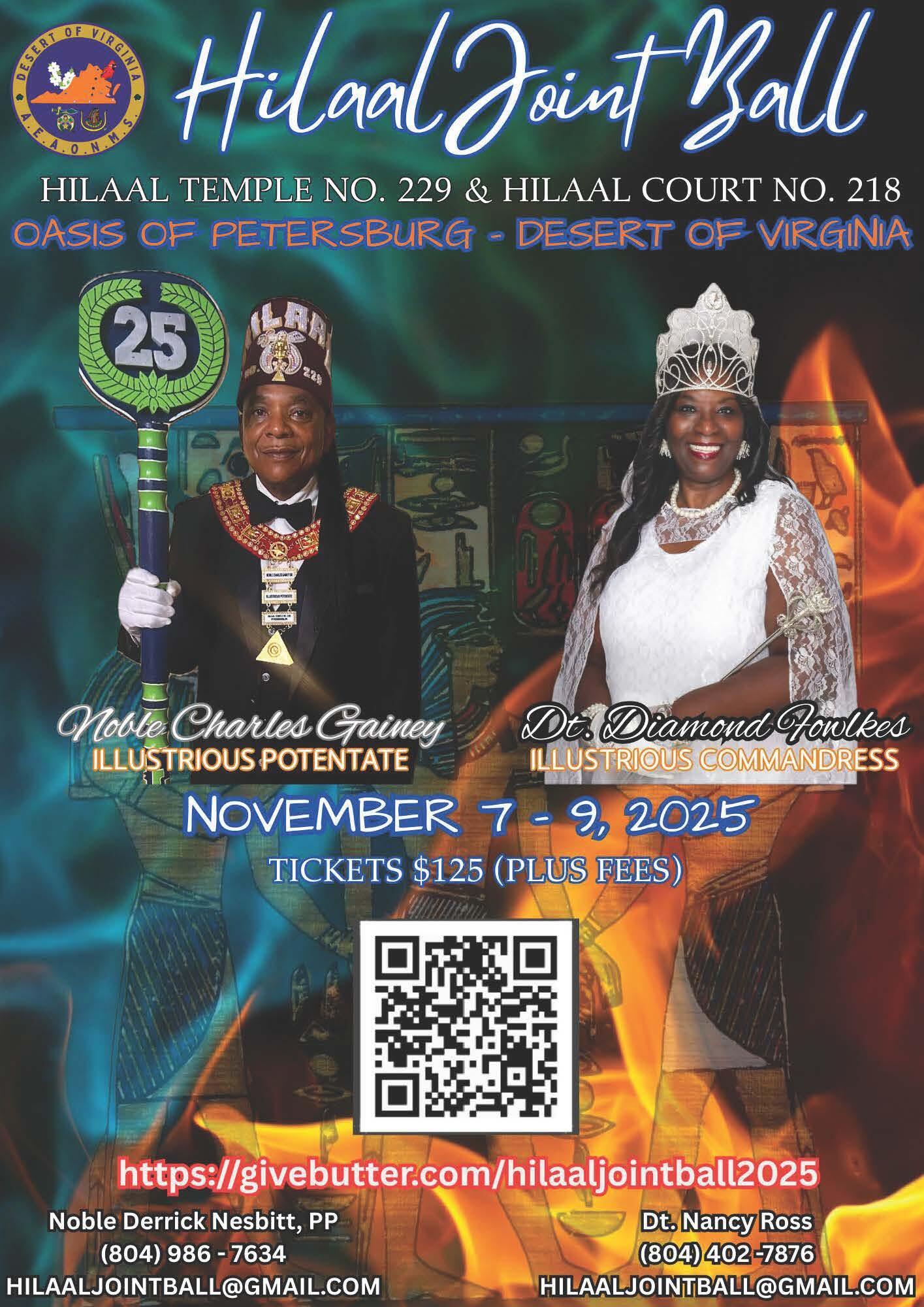 Campaign cover image for Souvenir Journal Ad - Hilaal Temple No. 229 and Hill Court No. 218 - 2025 Joint Ball