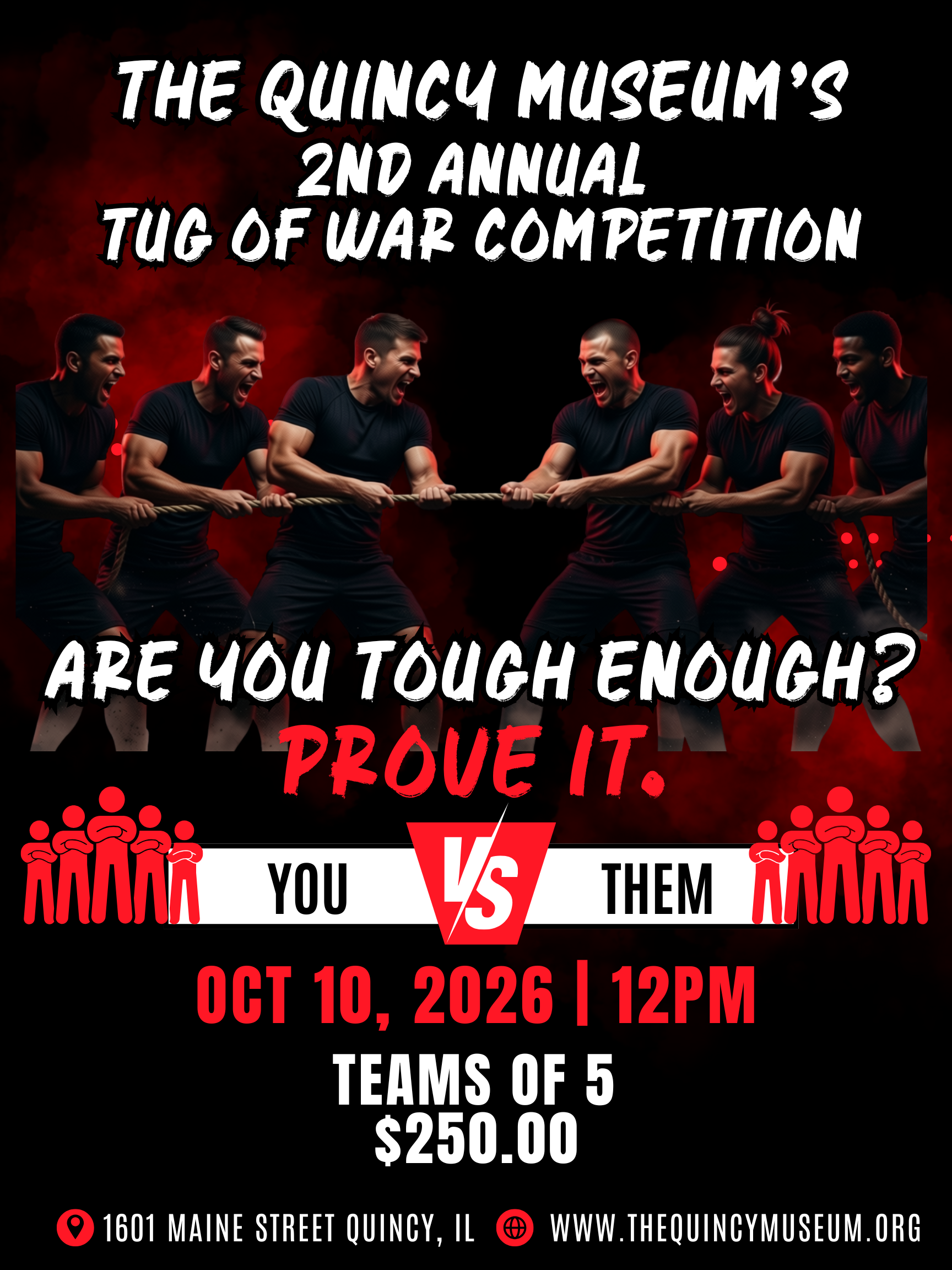Campaign cover image for The Quincy Museum 2nd Annual Tug of War Competition