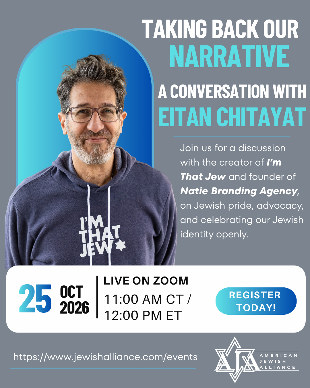 Campaign cover image for AJA: Taking Back Our Narrative: A Conversation with Eitan Chitayat