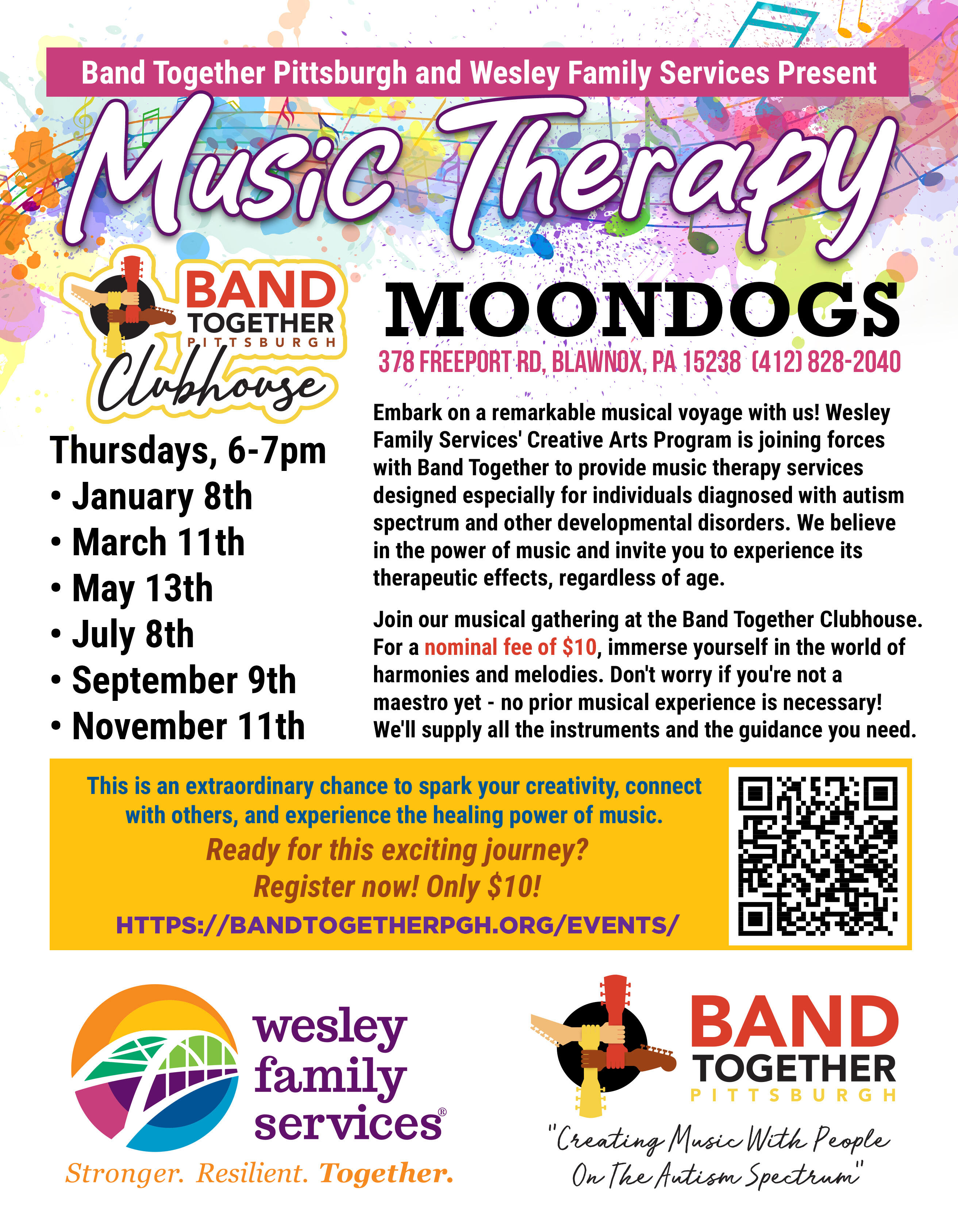 Campaign cover image for 1/7/2027 Music Therapy Night @ Moondogs