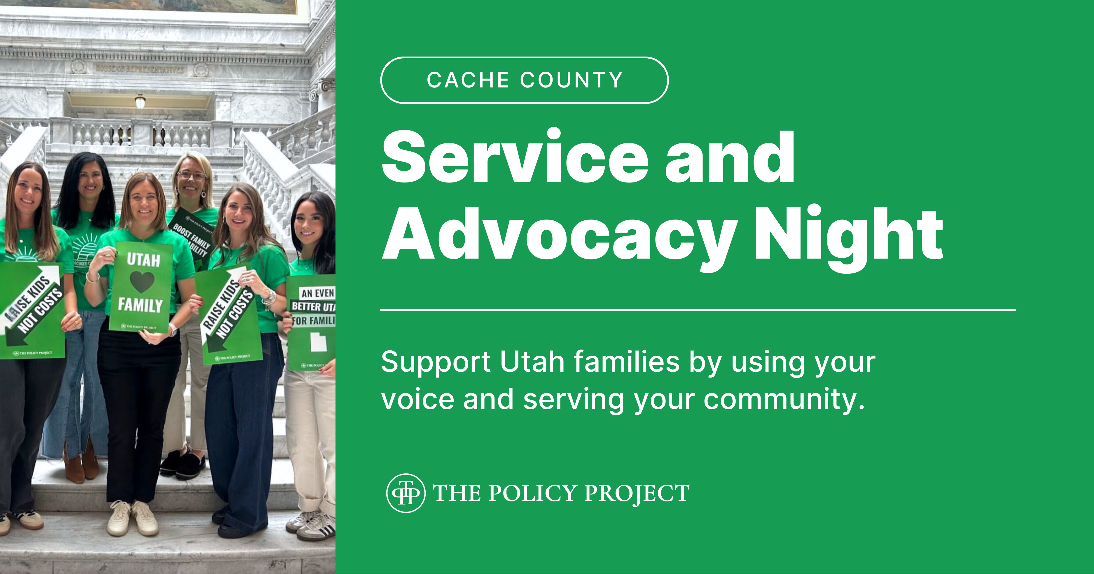Campaign cover image for Cache County: Service + Advocacy Night