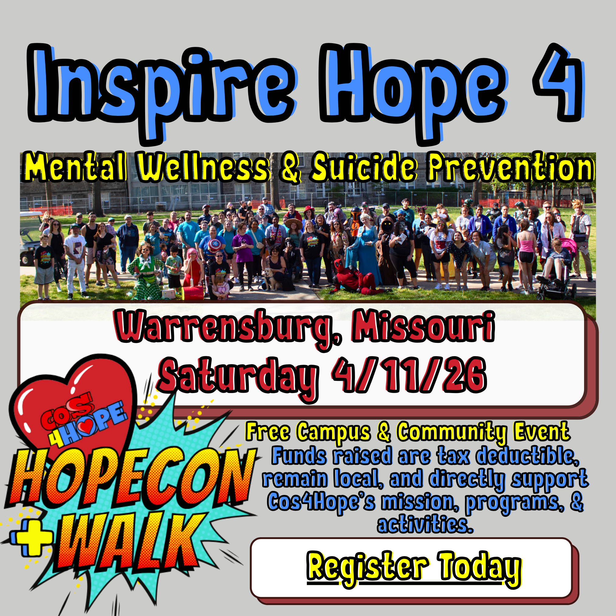 Campaign cover image for 4/11/26 ~ HopeCon+Walk