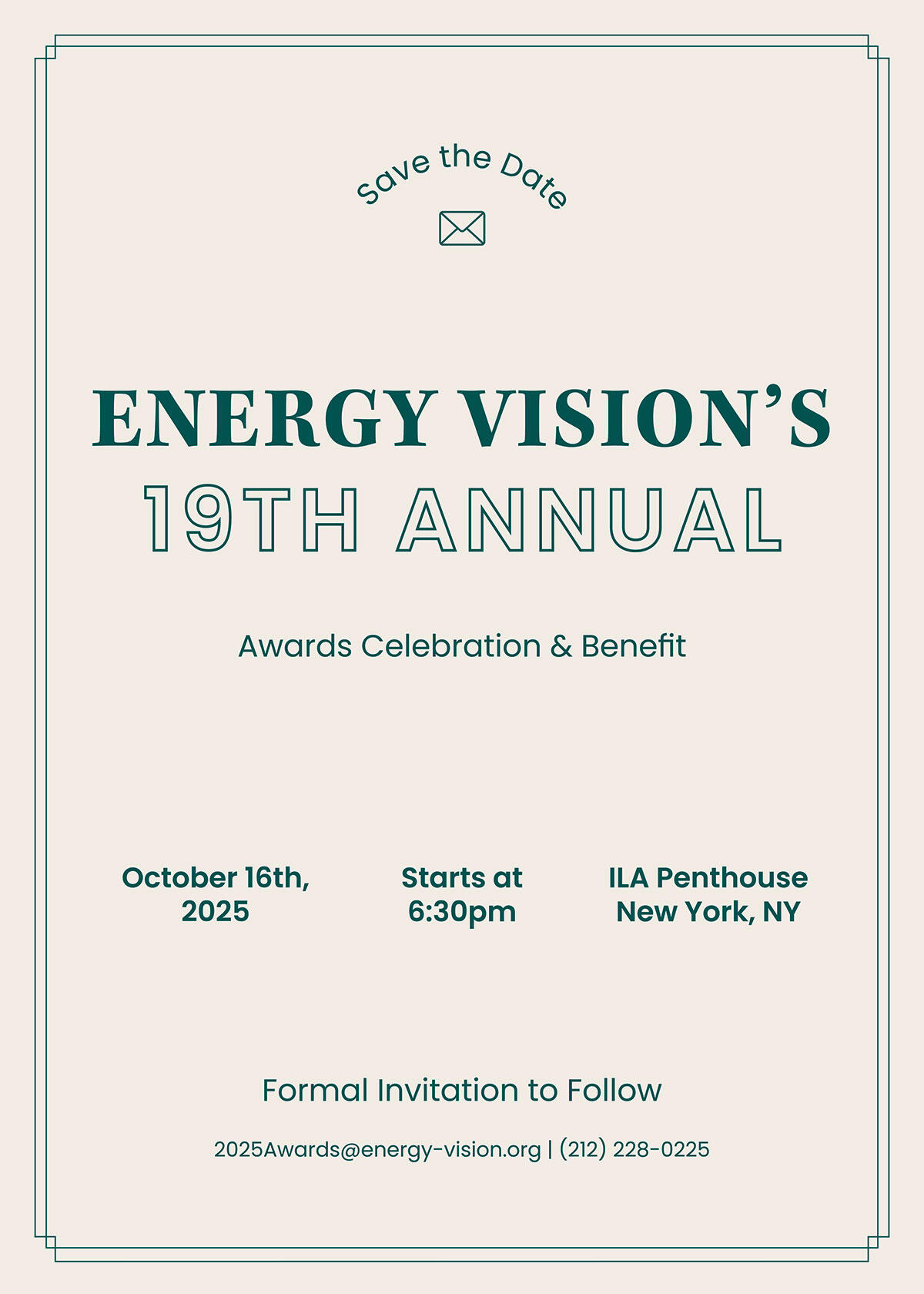 Campaign cover image for 2025 Energy Vision Awards Celebration & Benefit