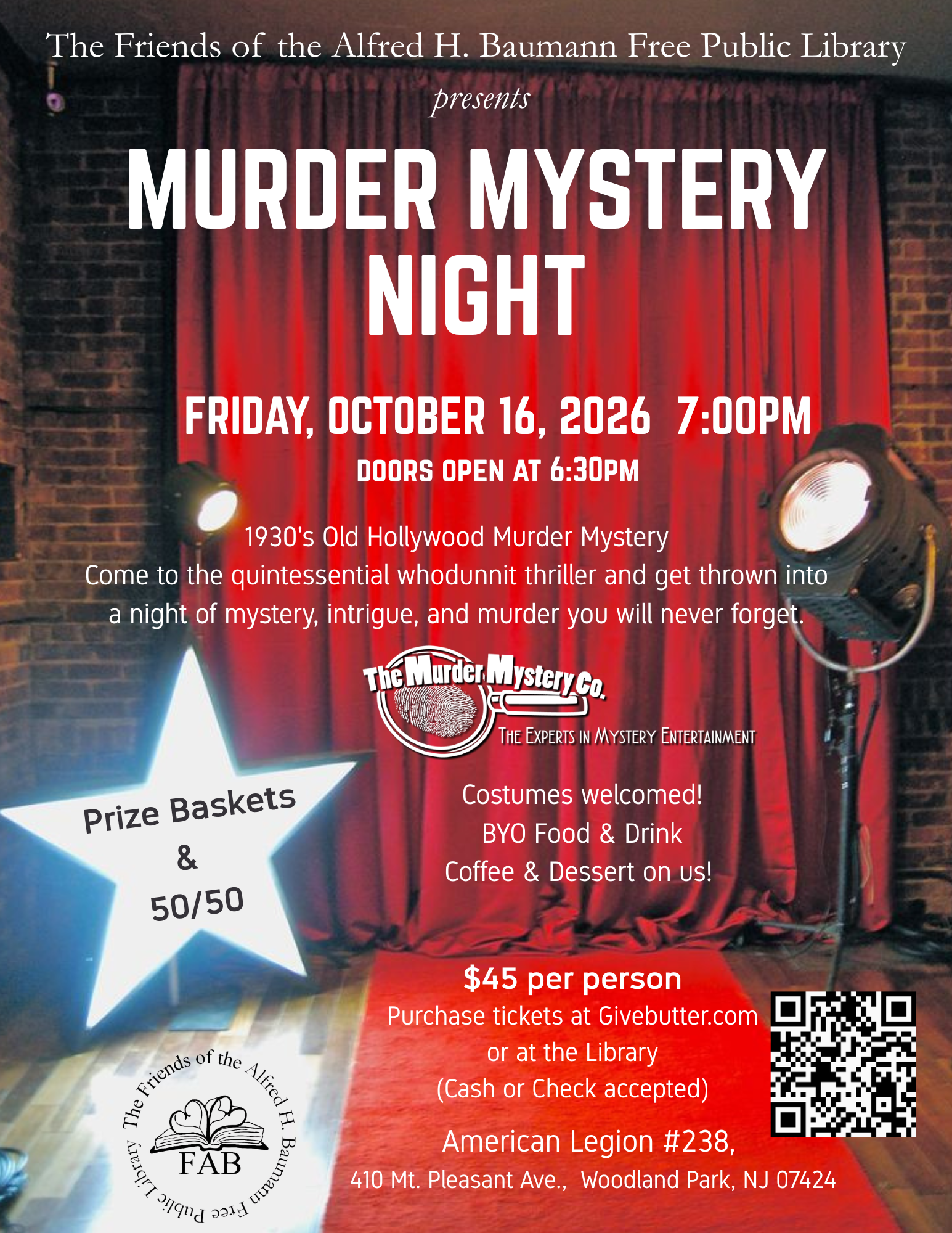 Campaign cover image for Murder Mystery Night October 16, 2026