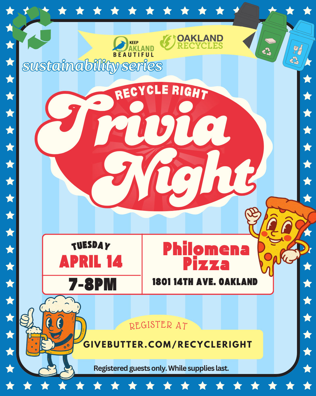 Campaign cover image for 🍕♻️ Keep Oakland Beautiful: Recycle Right Trivia Night