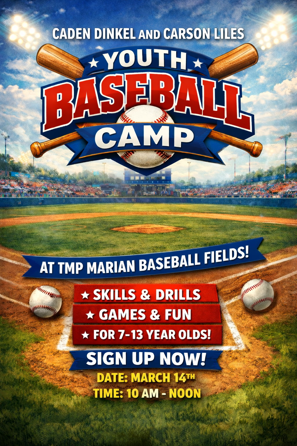 Campaign cover image for TMP-Marian: Senior Capstone Baseball Camp