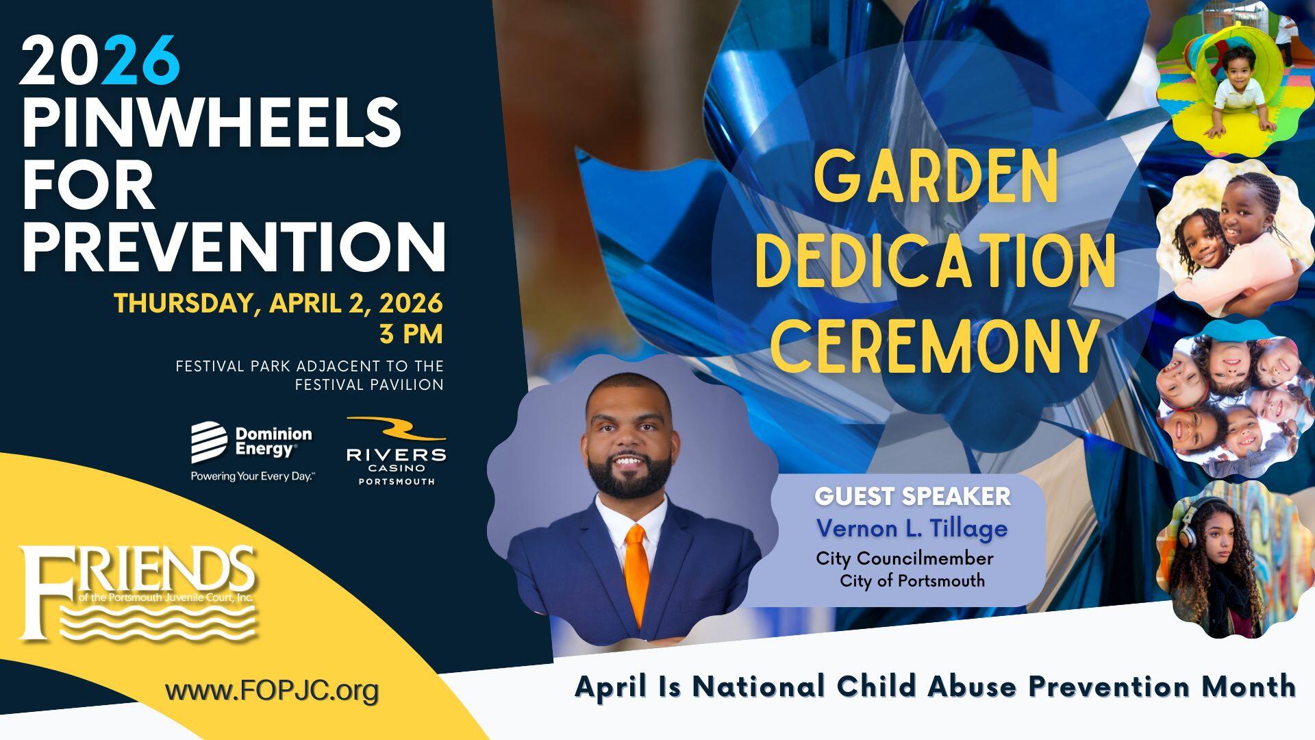 Campaign cover image for 2026 Pinwheels for Prevention Garden Dedication