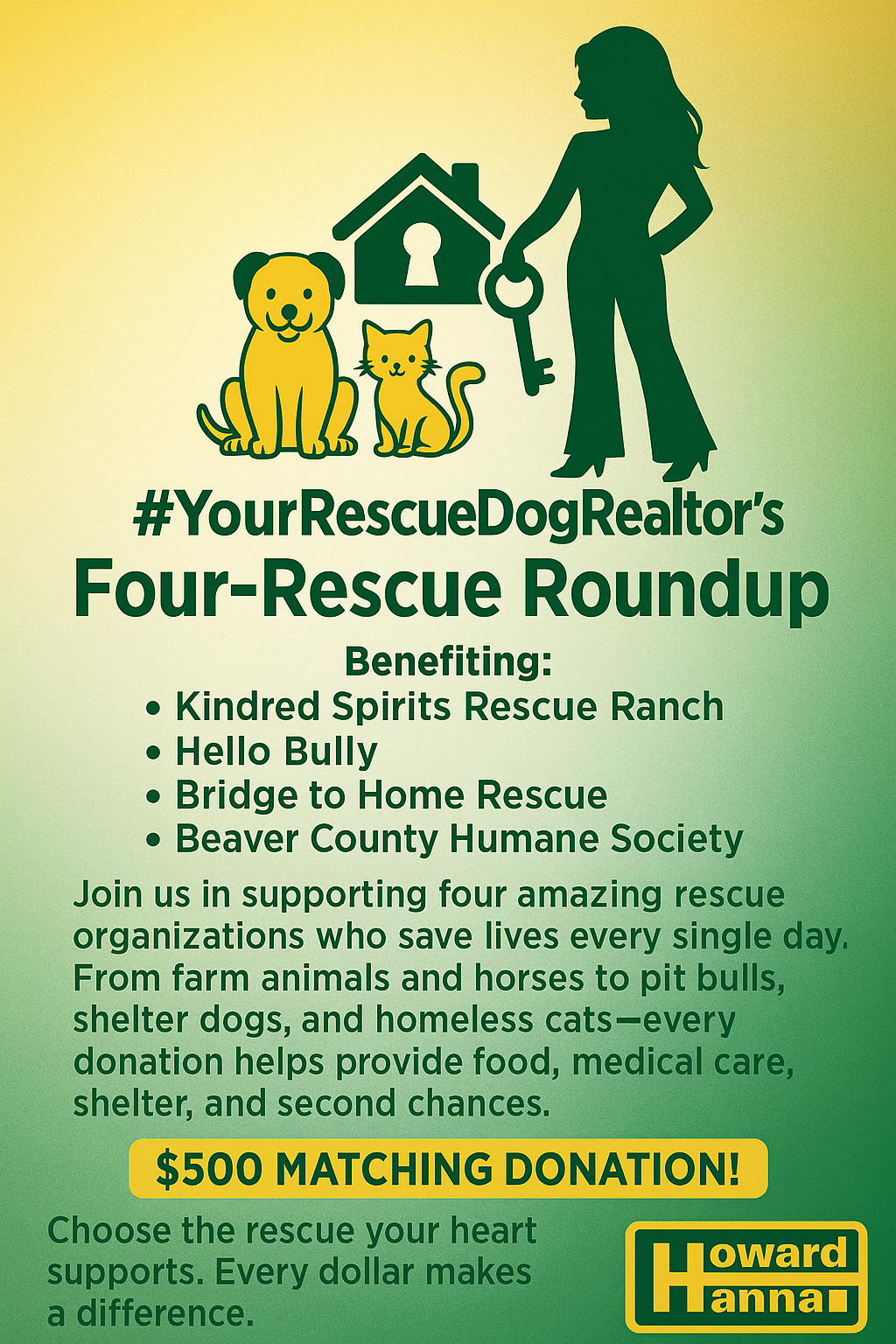 Campaign cover image for YourRescueDogRealtor’s Four-Rescue Roundup