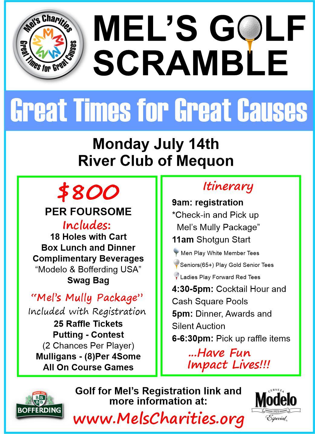 Campaign cover image for 2025 Mel's Charities Golf Scramble