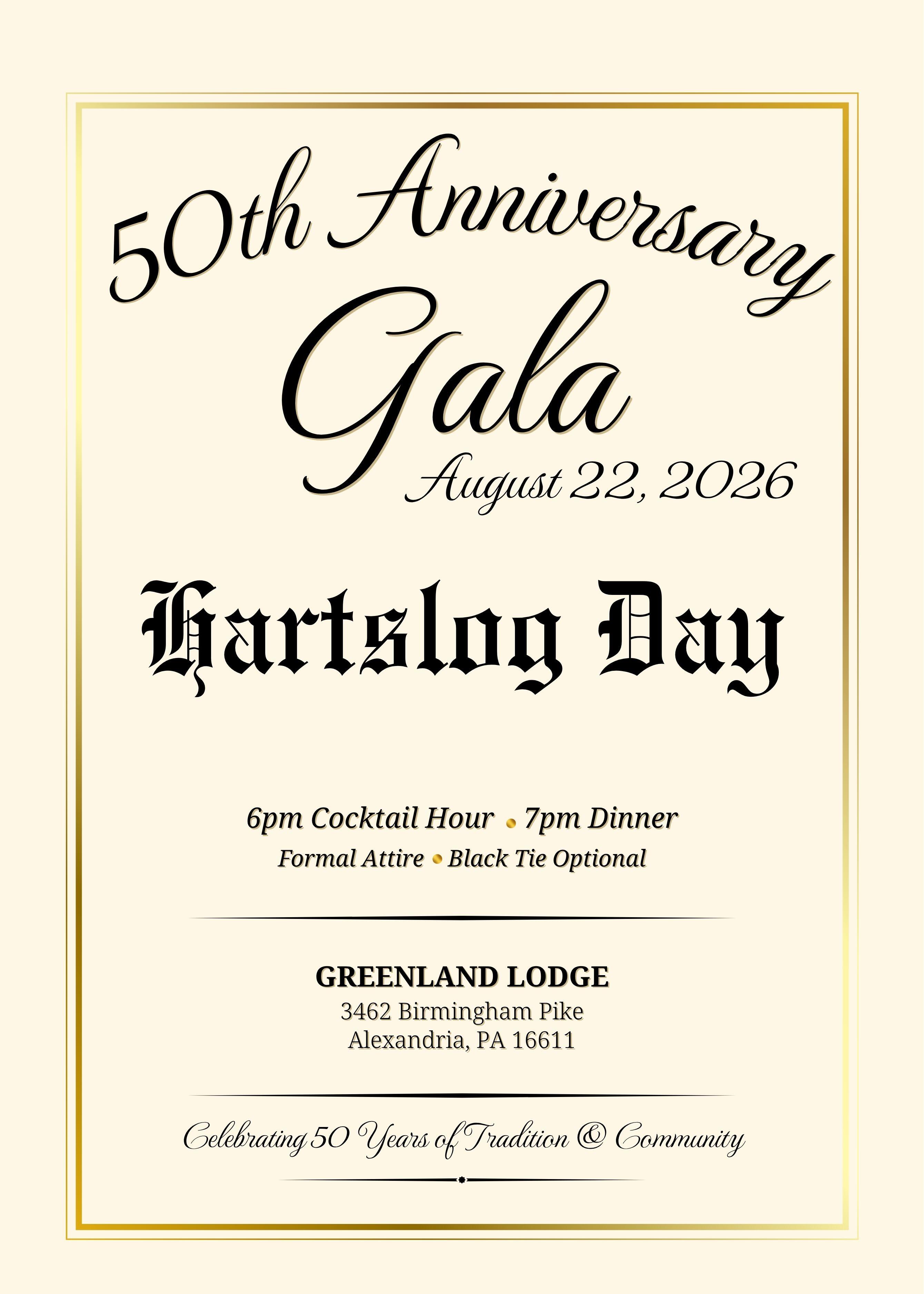 Campaign cover image for Hartslog Day 50th Anniversary Heritage Gala