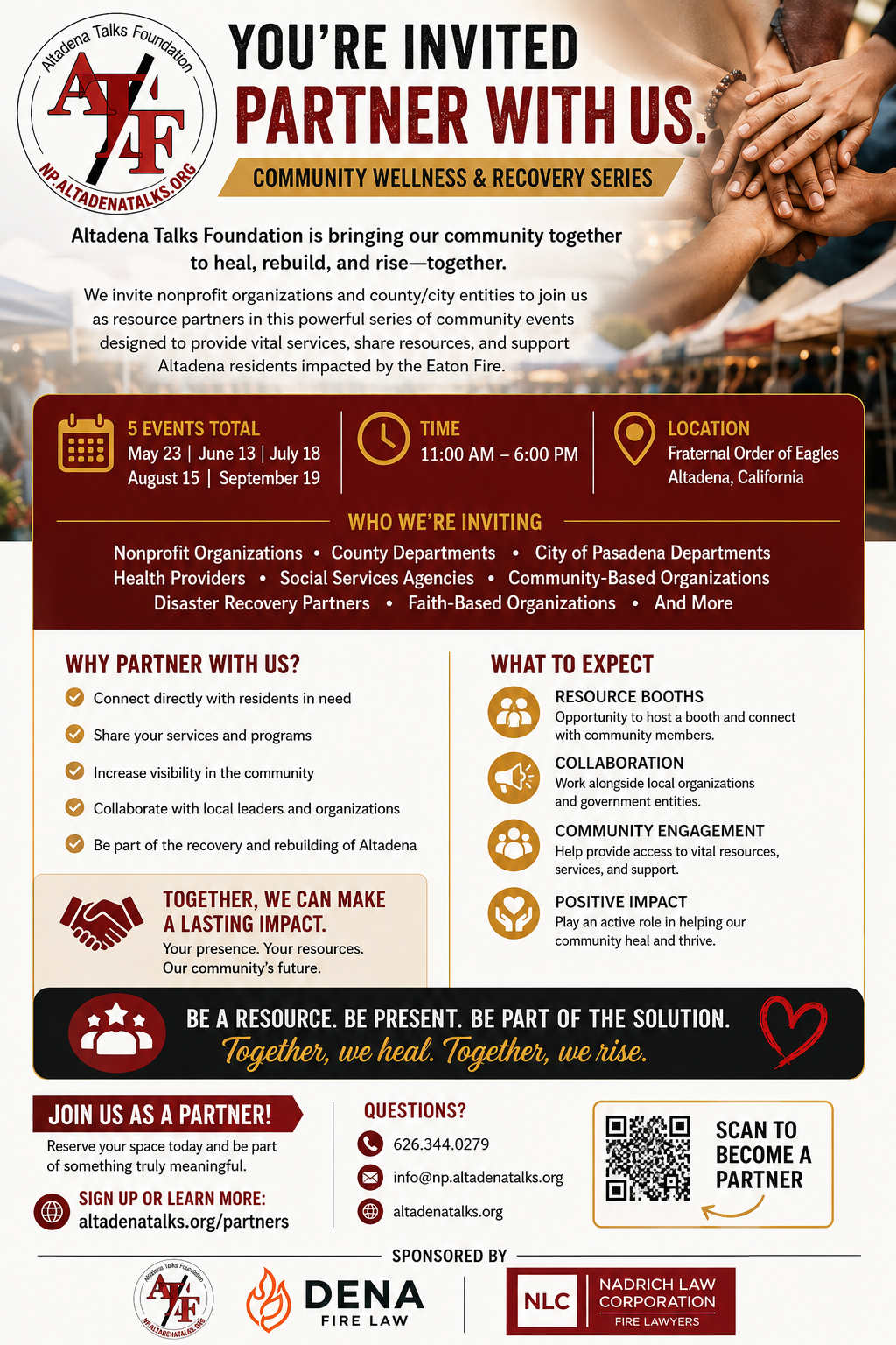 Campaign cover image for Altadena Wellness Event - NONPROFIT / CITY CTY ENTITY Registration