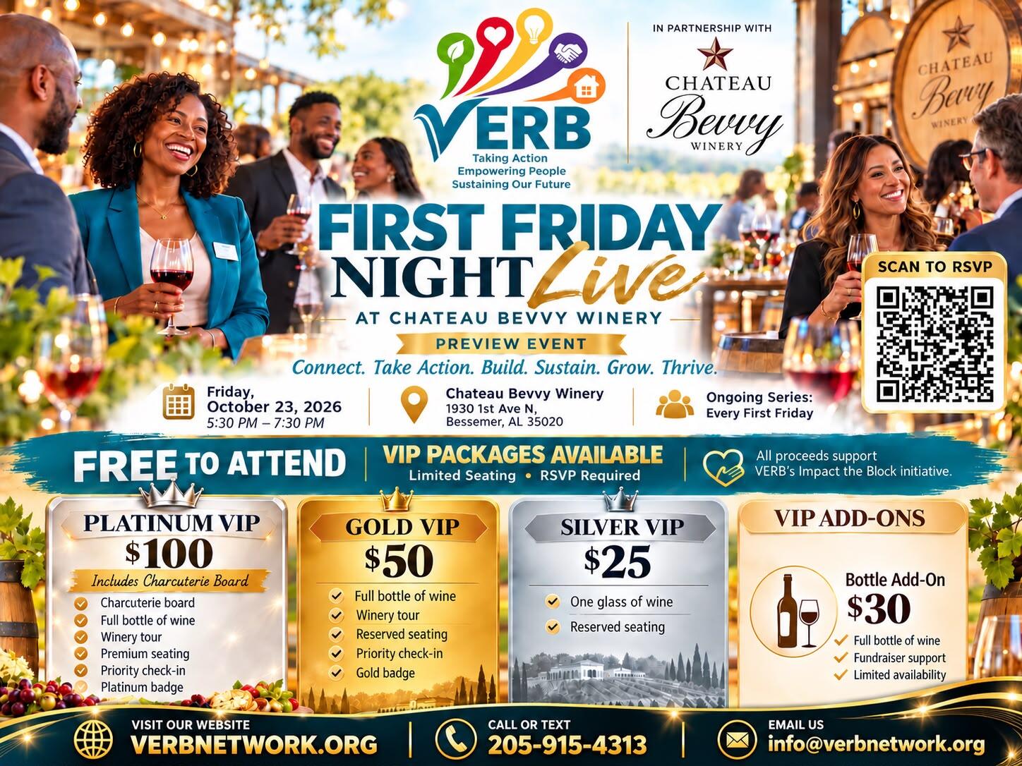 Campaign cover image for VERB  Network | Bessemer Business Community Friday Night Live: Impact the Block Experience