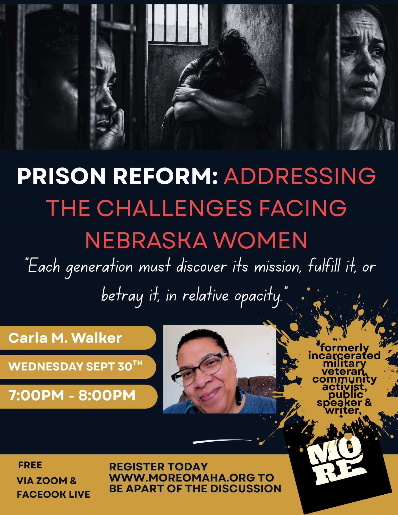 Campaign cover image for Prison Reform: Addressing the Challenges Facing Nebraska Women