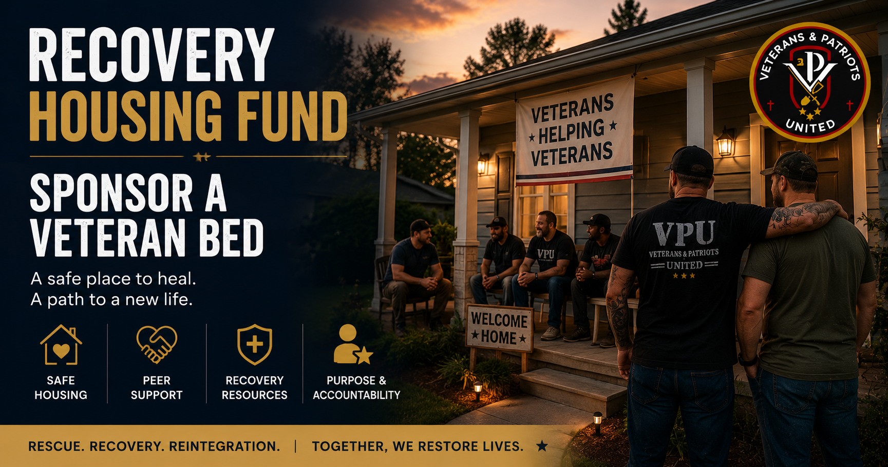 Campaign cover for Recovery Housing Fund / Sponsor a Veteran Bed