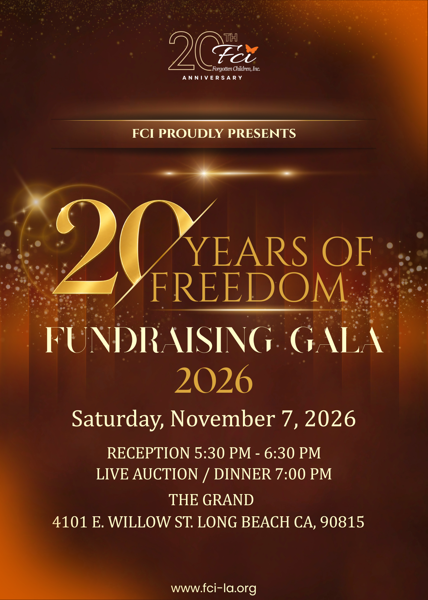 Campaign cover image for Fundraising Gala - 20 Years of Freedom
