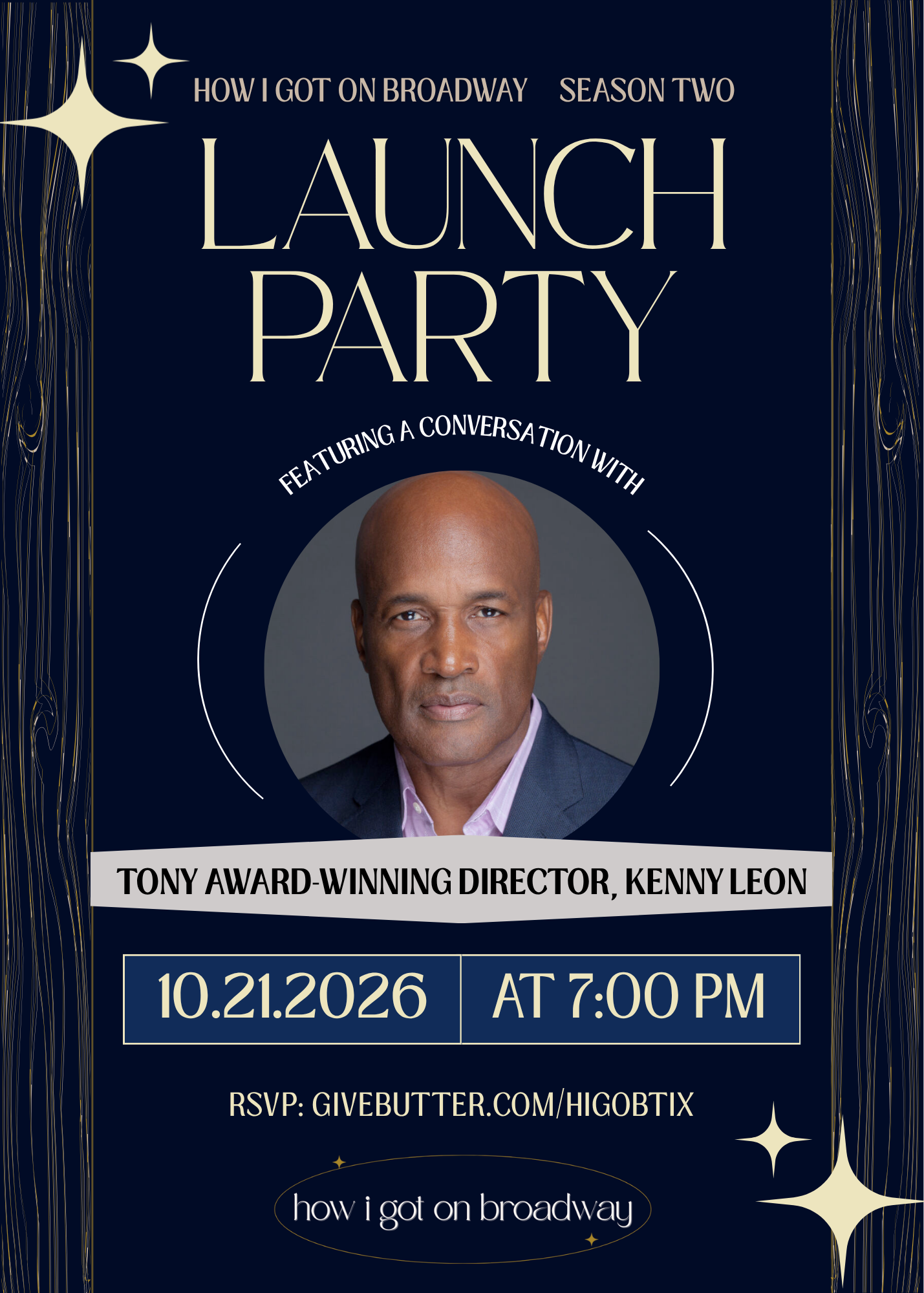 Campaign cover image for How I Got On Broadway Launch Party: Featuring a Conversation with Kenny Leon