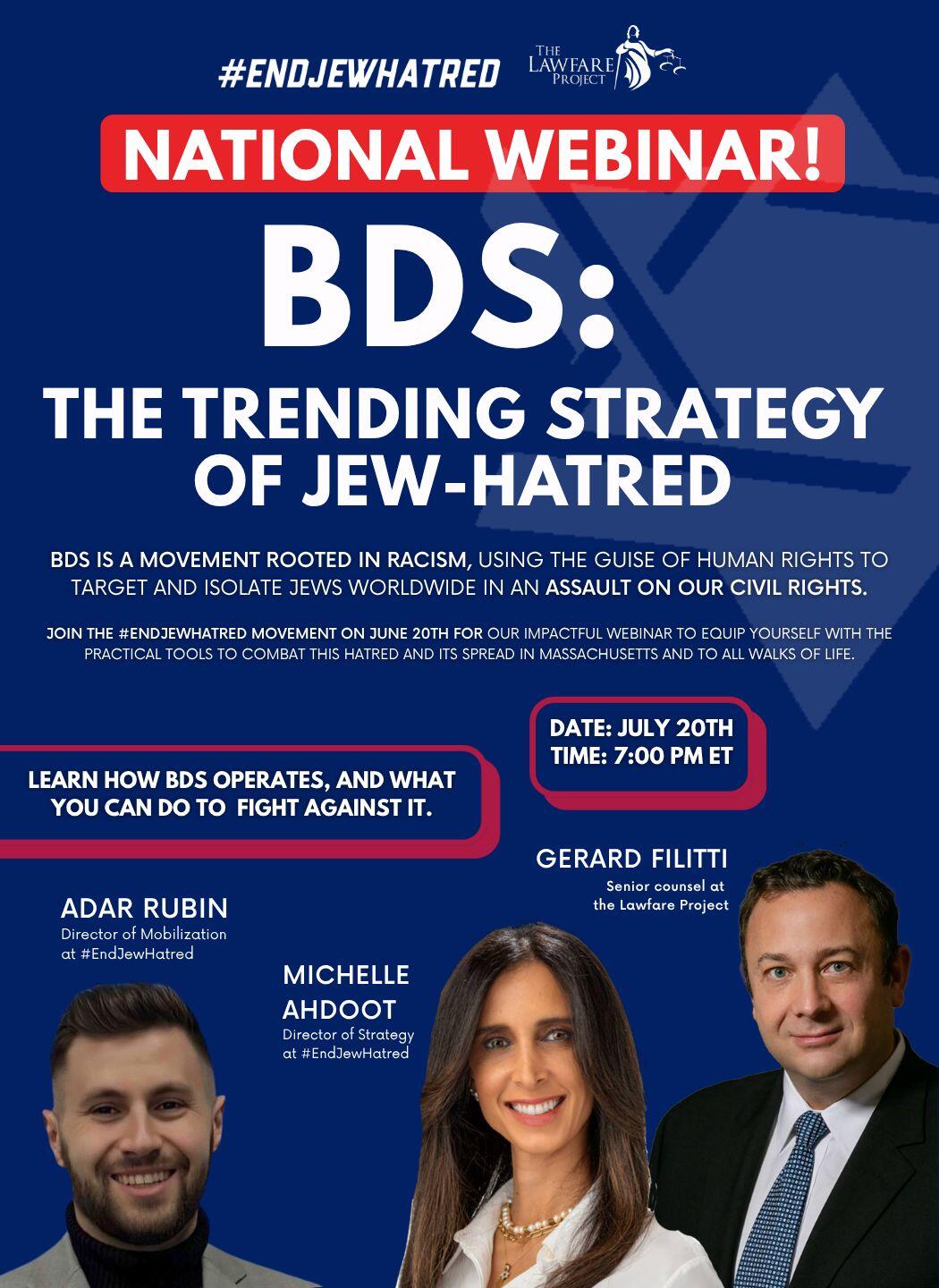 Campaign cover image for BDS: The Trending Strategy Of Jew-Hatred