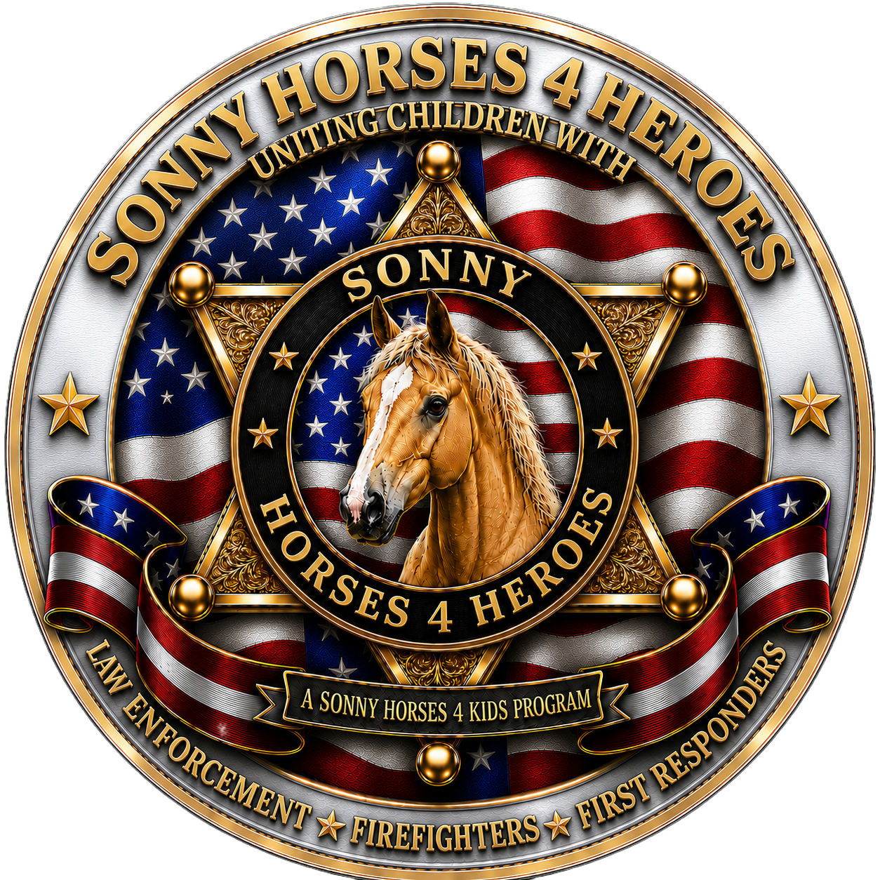 Campaign cover for Sonny Horses 4 Heroes Believes in Recognizing Law Enforcement,, Firefighters & First Responders - Public Non-Profit 501c3 Charity EIN#92–2983467