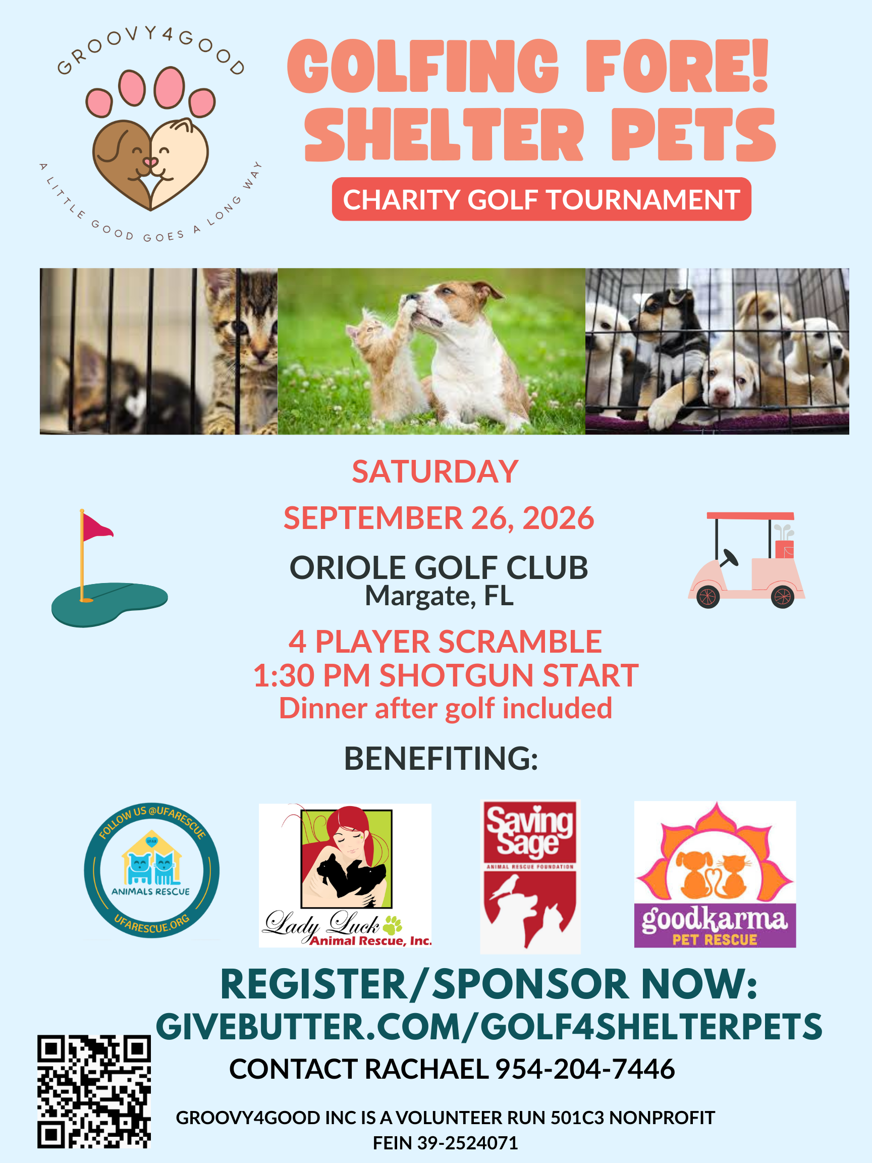 Campaign cover image for Golfing FORE! Shelter Pets