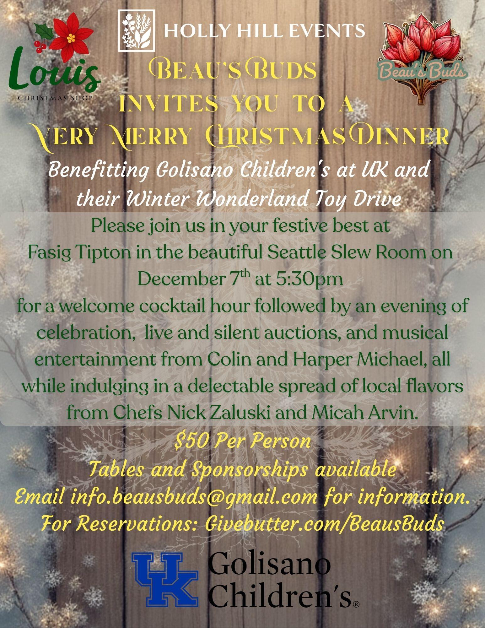 Campaign cover image for Beau's Buds Hosts: A Very Merry Christmas Dinner