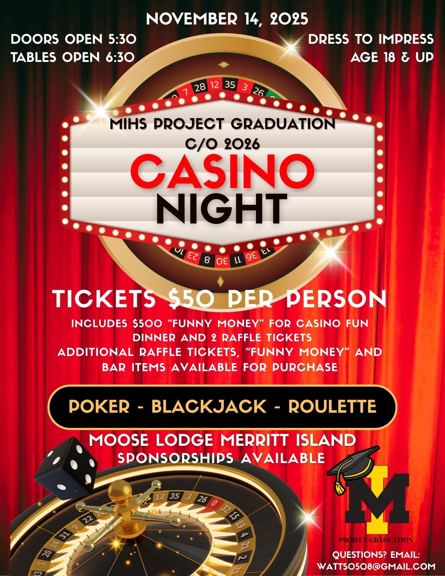 Campaign cover image for MIHS PG Casino - Raffle Tickets