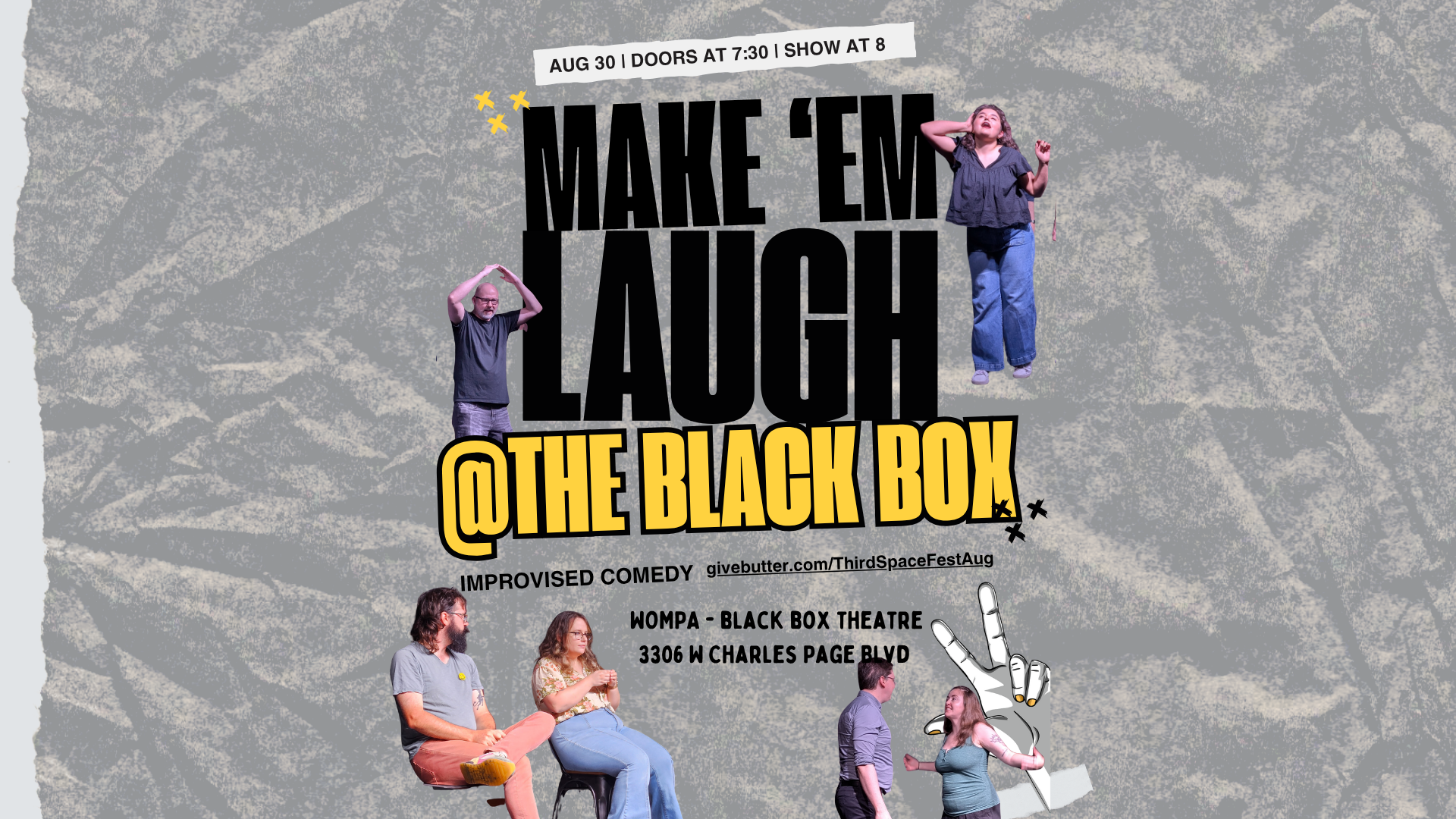 Campaign cover image for Make Em Laugh at the Black Box - August