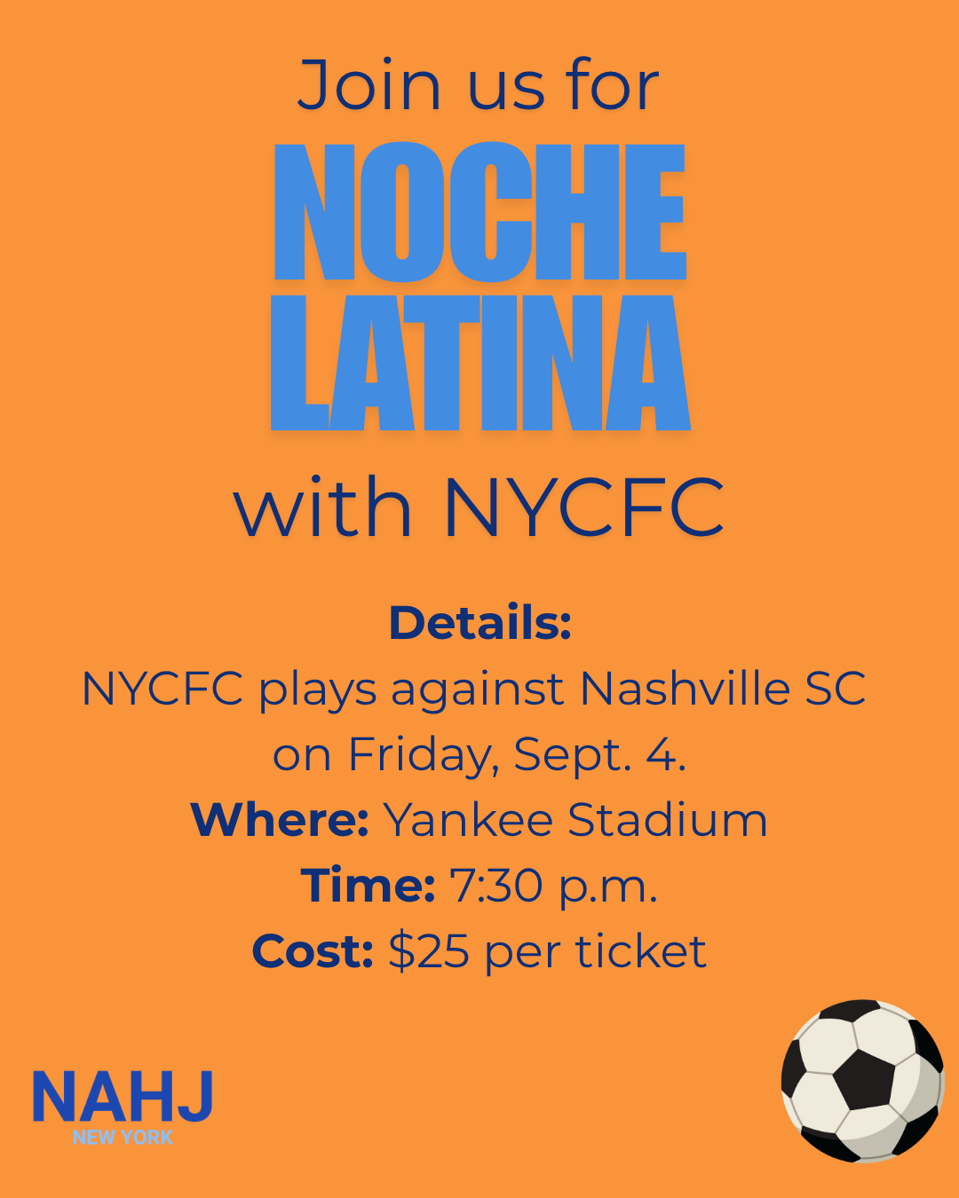 Campaign cover image for NAHJ NY: Noche Latina - NYCFC