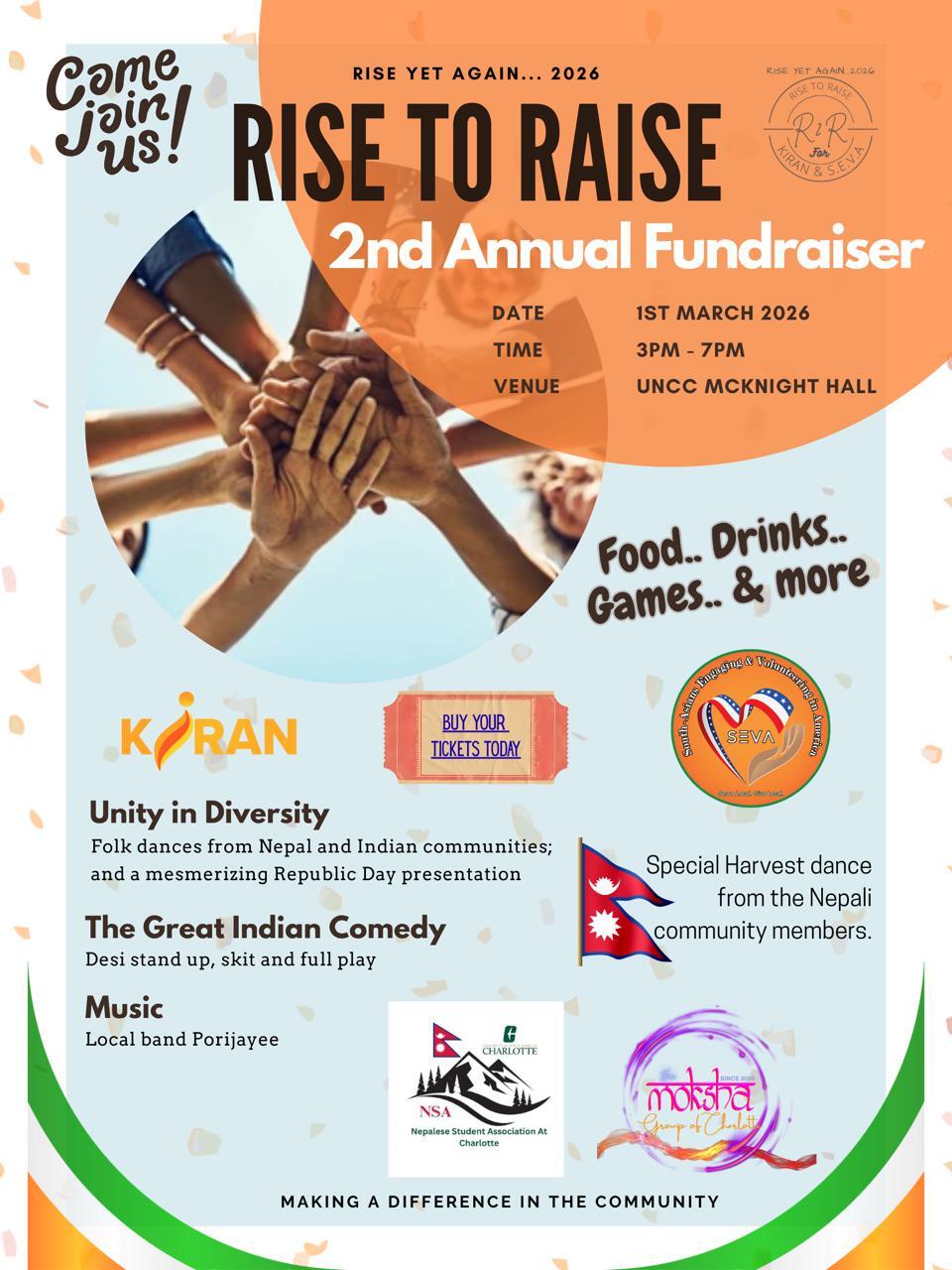 Campaign cover image for Due to inclement weather, the Rise to Raise event has been rescheduled to March 1. Thank you for your understanding.