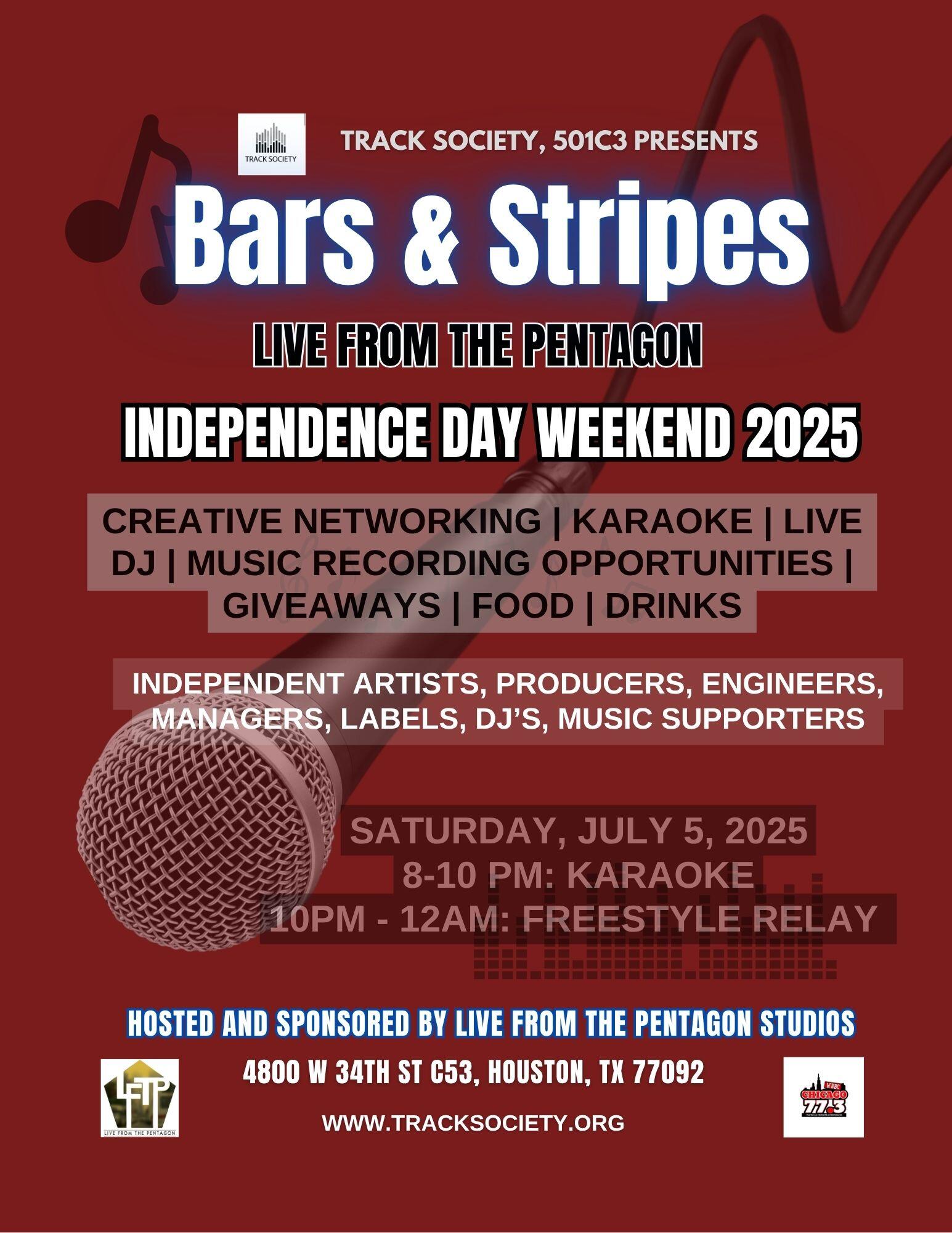 Campaign cover image for Bars & Stripes: Karaoke and Freestyle Relay Event