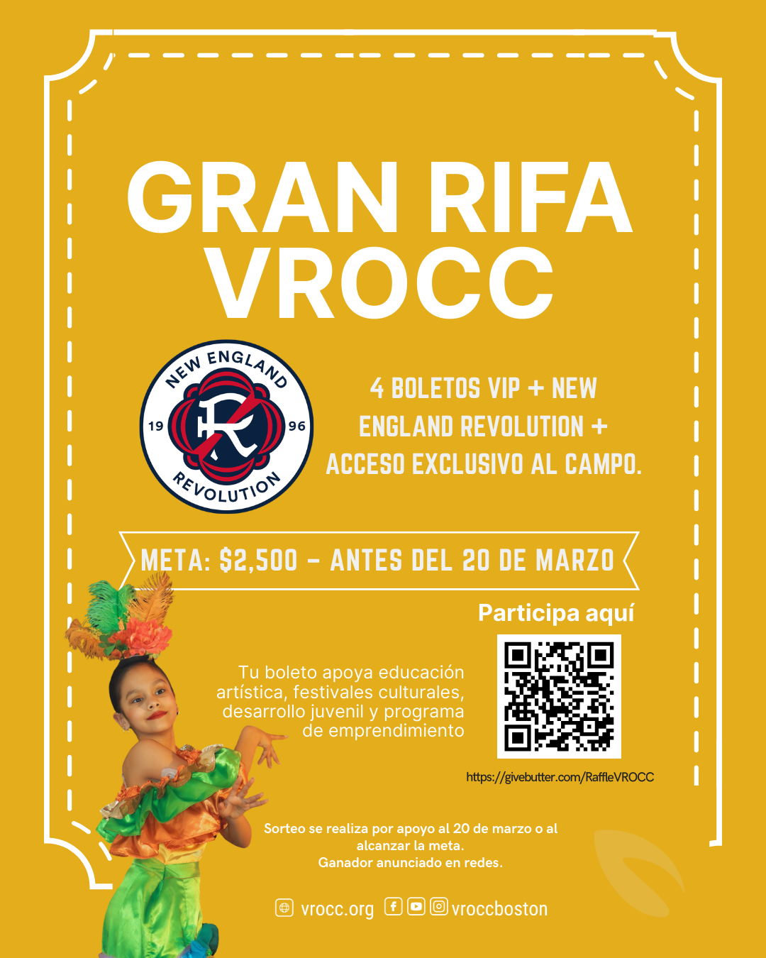 Campaign cover image for Win 4 four VIP tickets for a New England Revolution match and access to the team’s pre-game warmups.