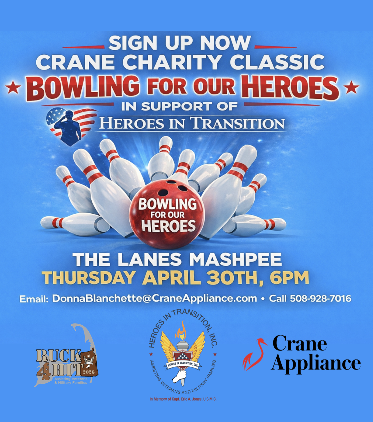Campaign cover image for Crane Charity Classic Bowling for Heroes