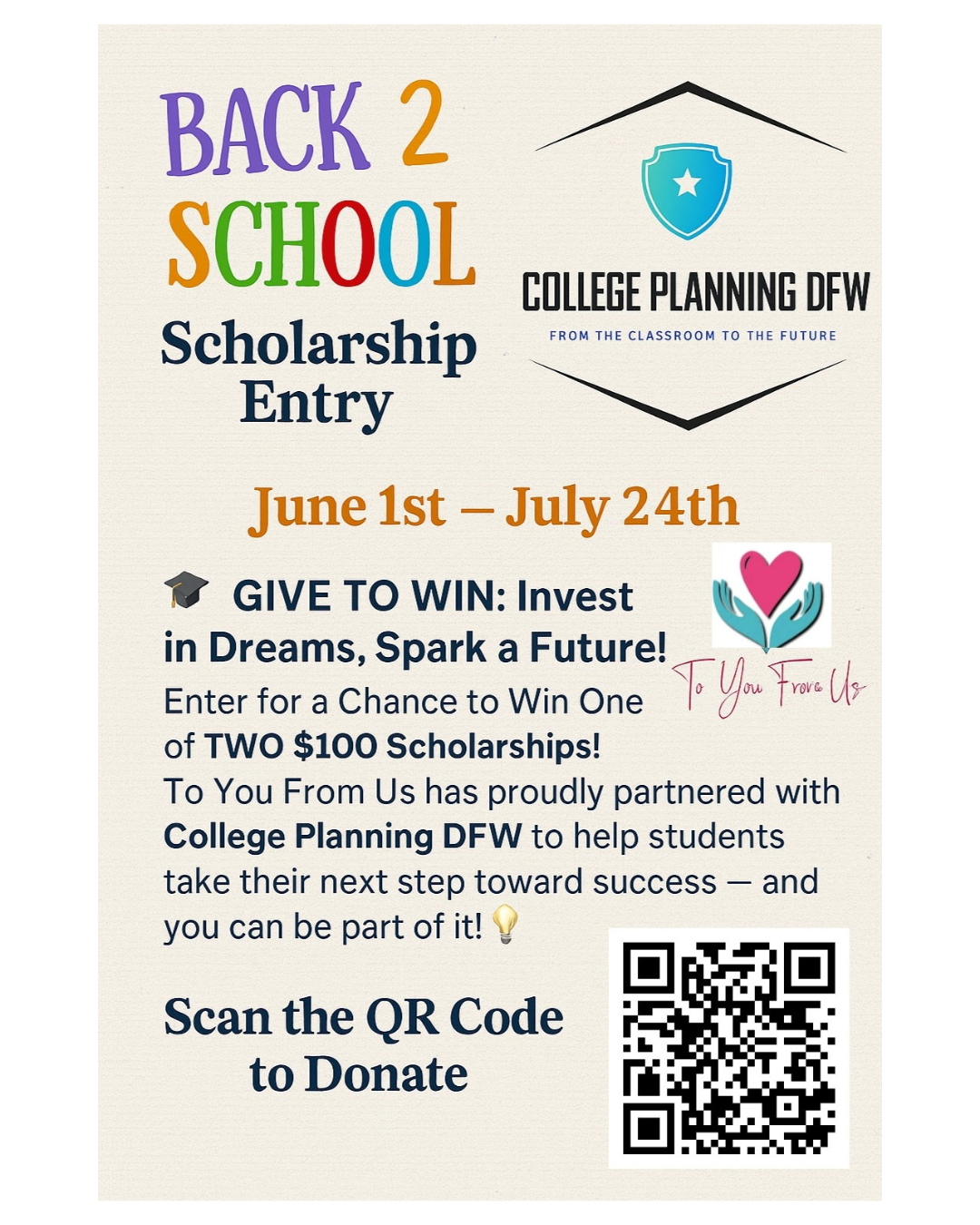 Campaign cover image for Back 2 School Scholarship Entry