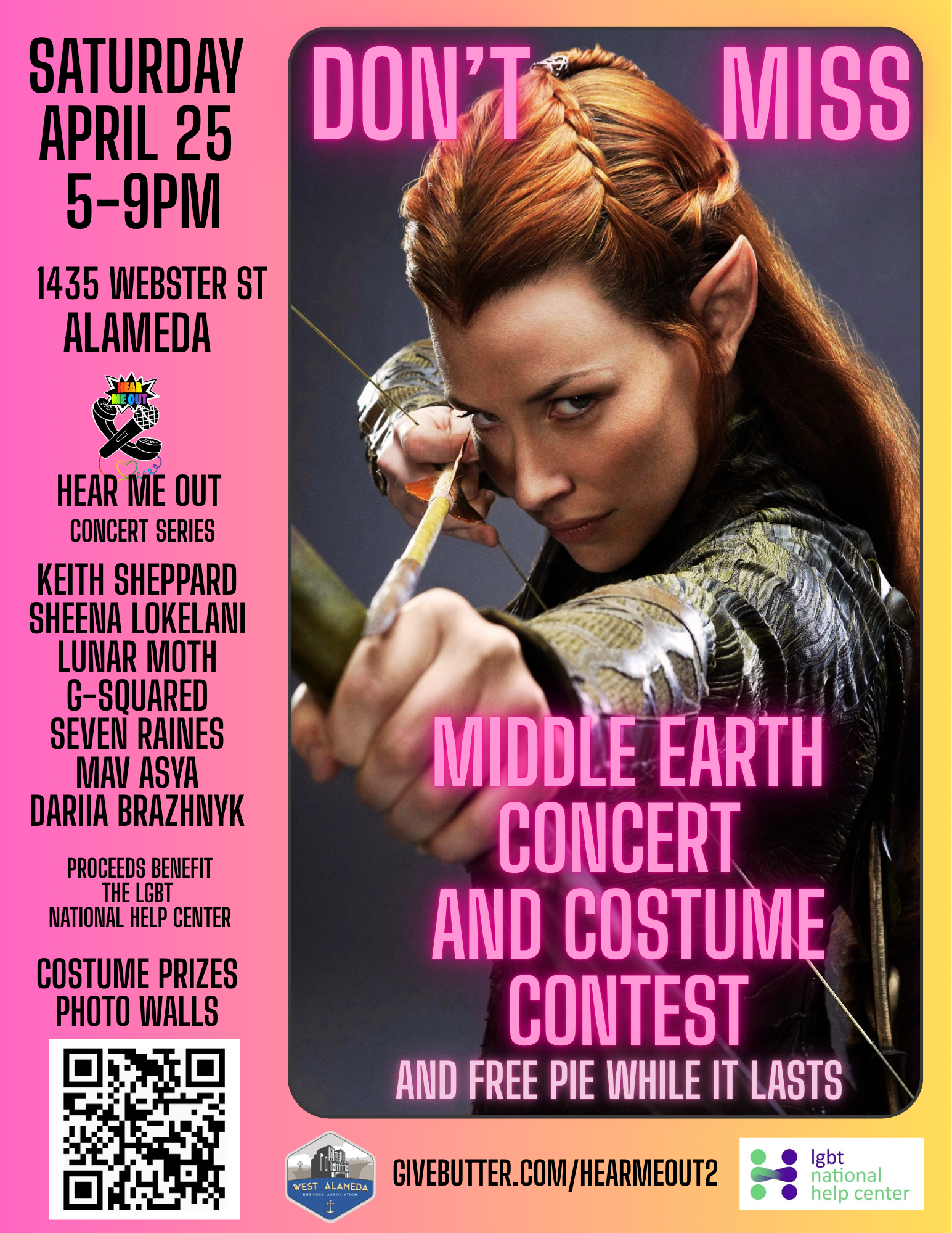 Campaign cover image for Middle Earth Concert - Hear Me Out - Alameda Concert Series - April 2026