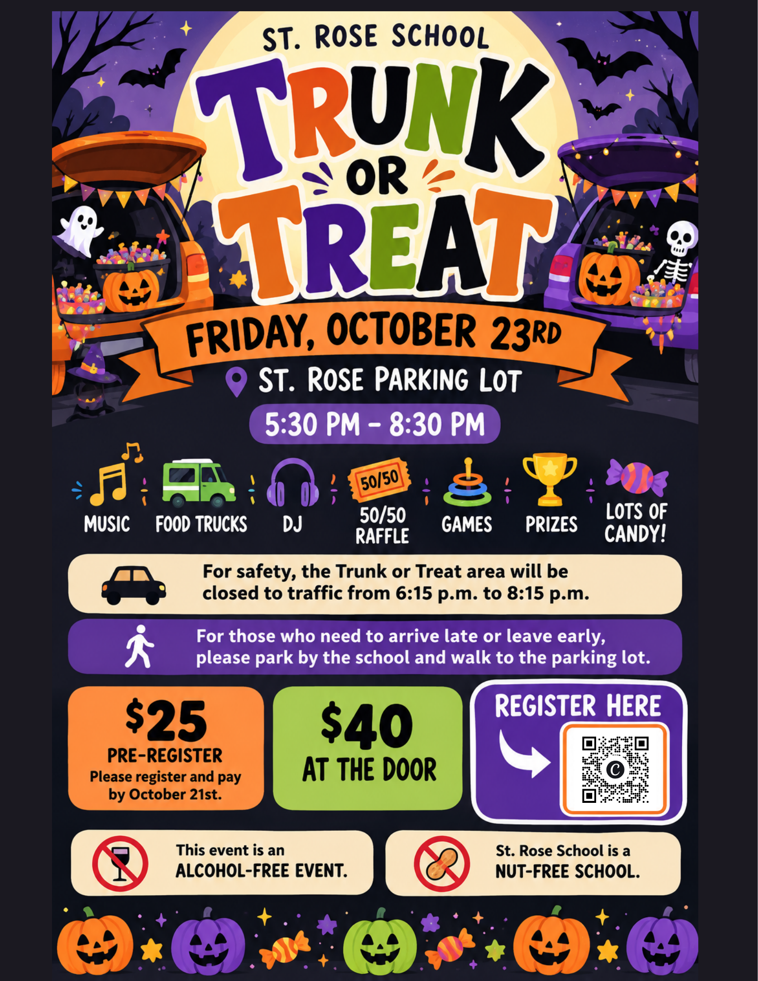 Campaign cover image for 2026 St. Rose Trunk or Treat