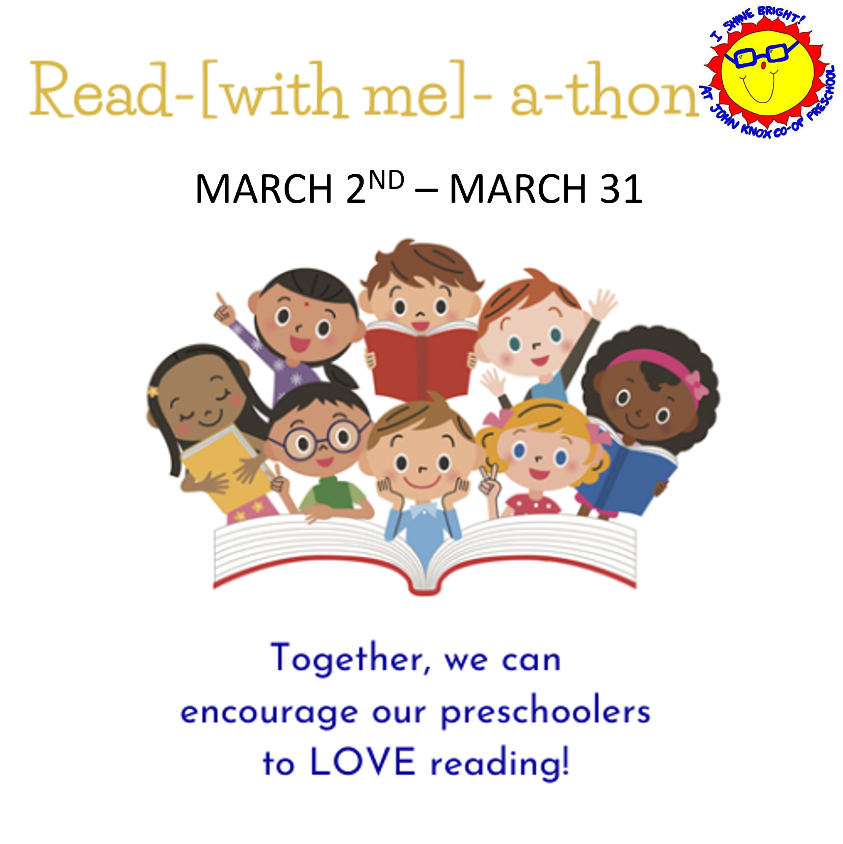 Campaign cover image for John Knox Co-Op Preschool's "Read-With-Me-A-Thon" 2023