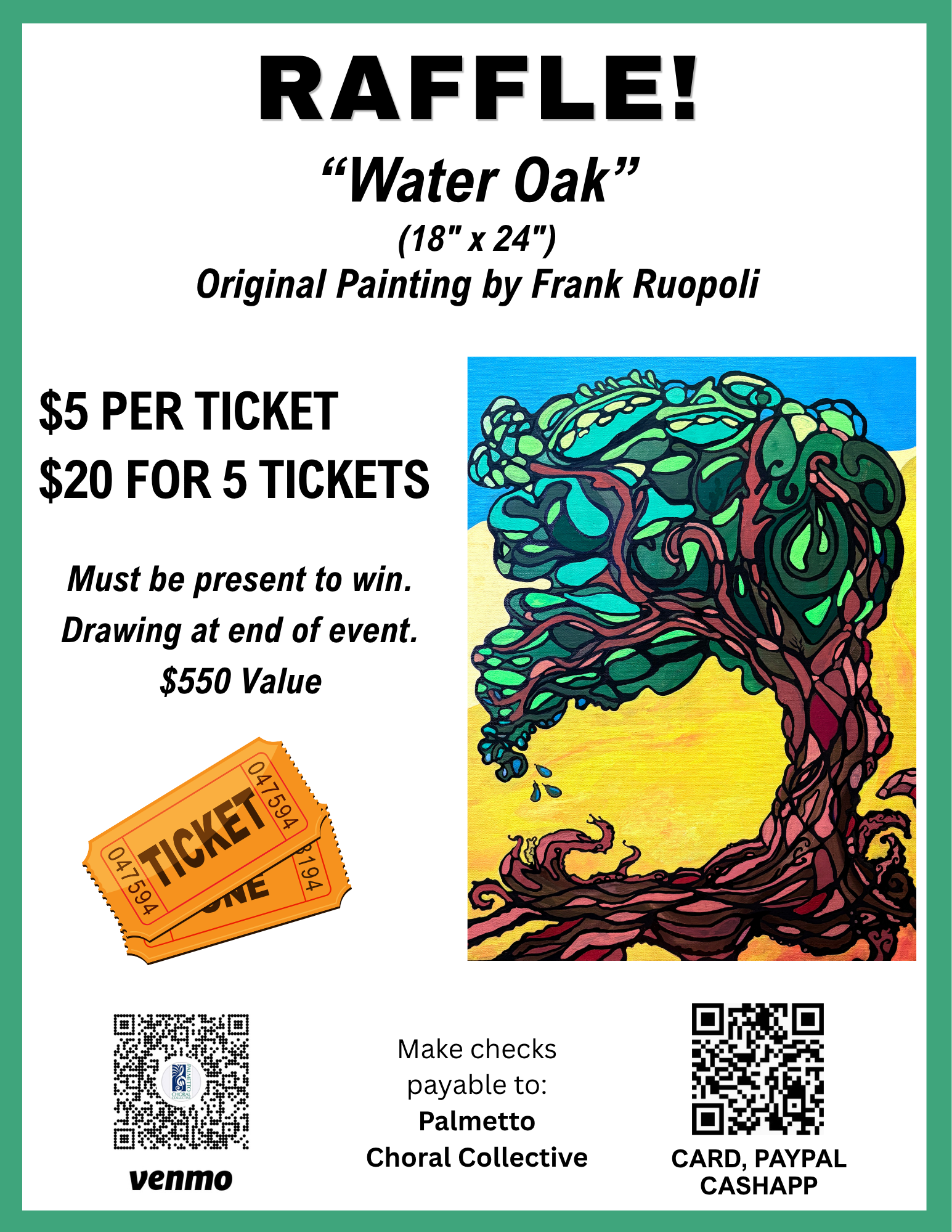 Campaign cover for Raffle: "Water Oak" Painting