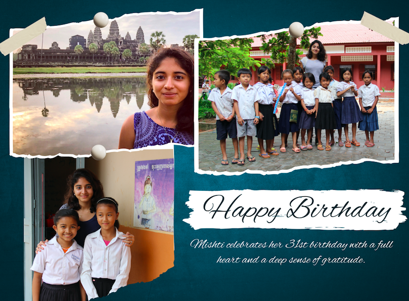 Campaign cover image for Mishti's 31st Birthday: Celebrating a full-circle journey of impact with CFC