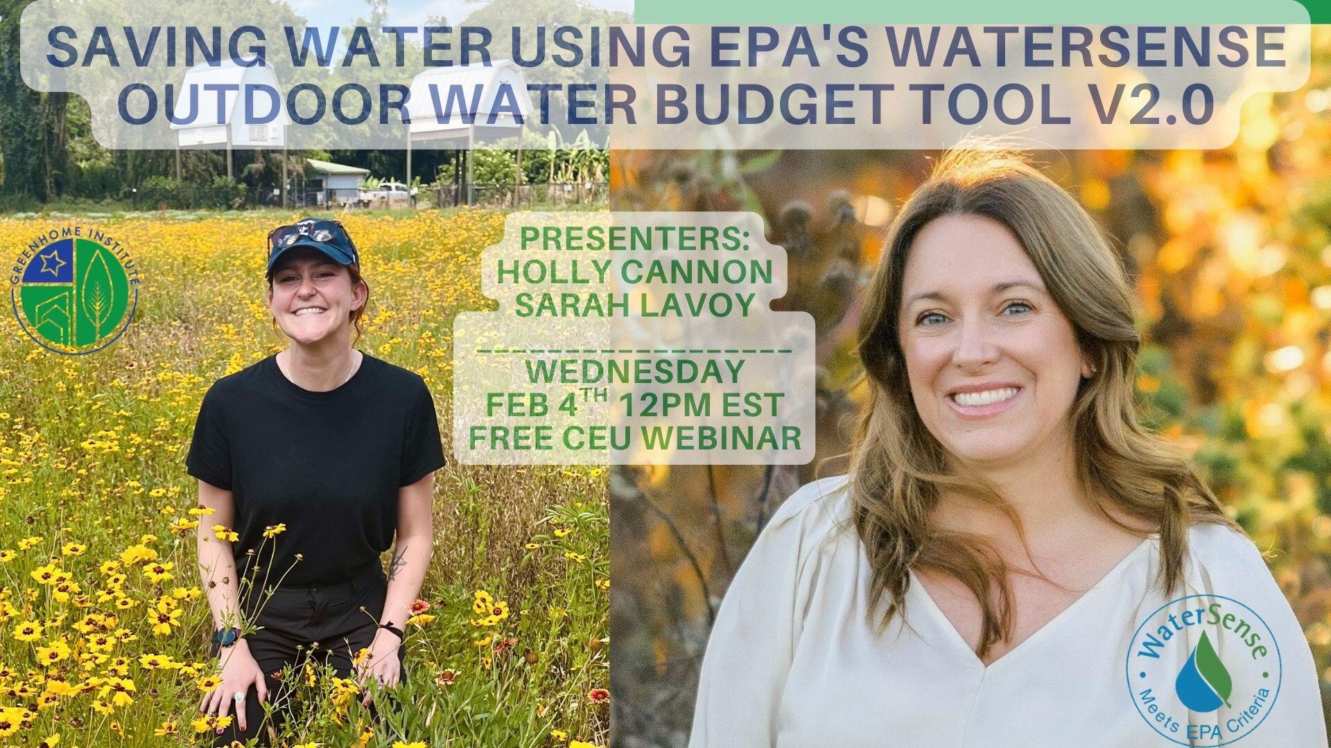 Campaign cover image for Saving Water Using EPA's WaterSense Outdoor Water Budget Tool V2.0