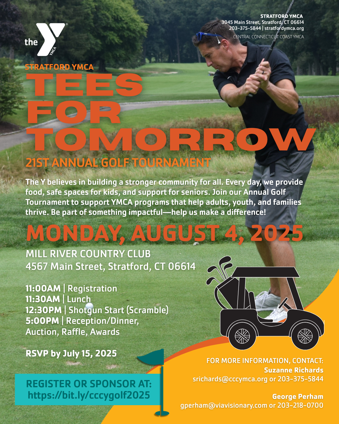 Campaign cover image for 2025 Tees For Tomorrow - Stratford YMCA 21ST Annual Golf Tournament