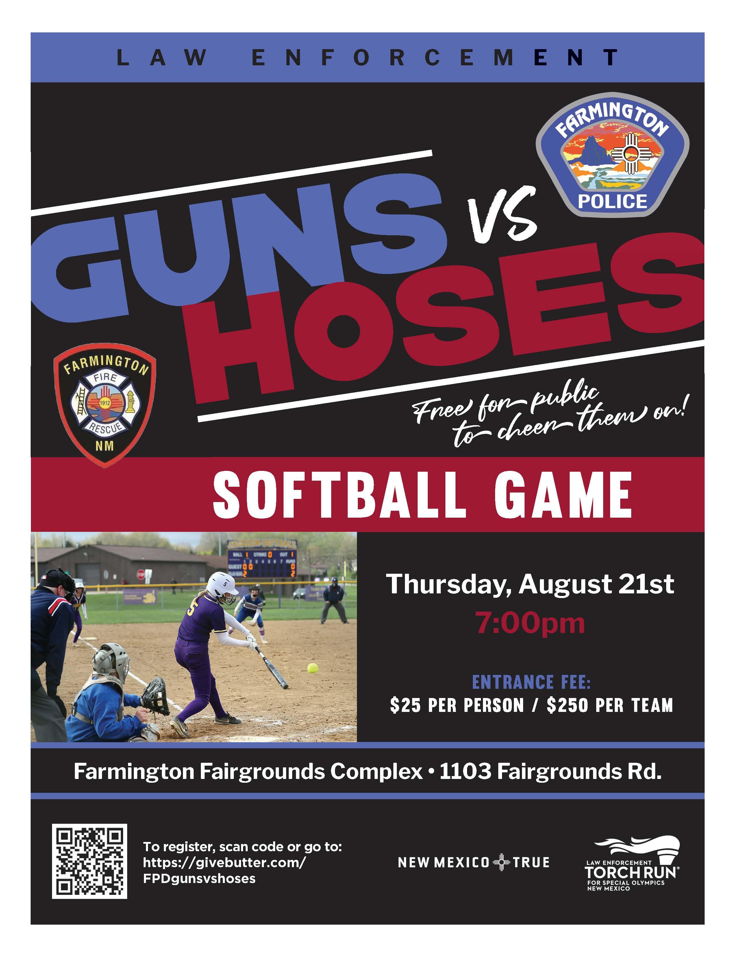Campaign cover image for FPD Guns vs Hoses Softball Game