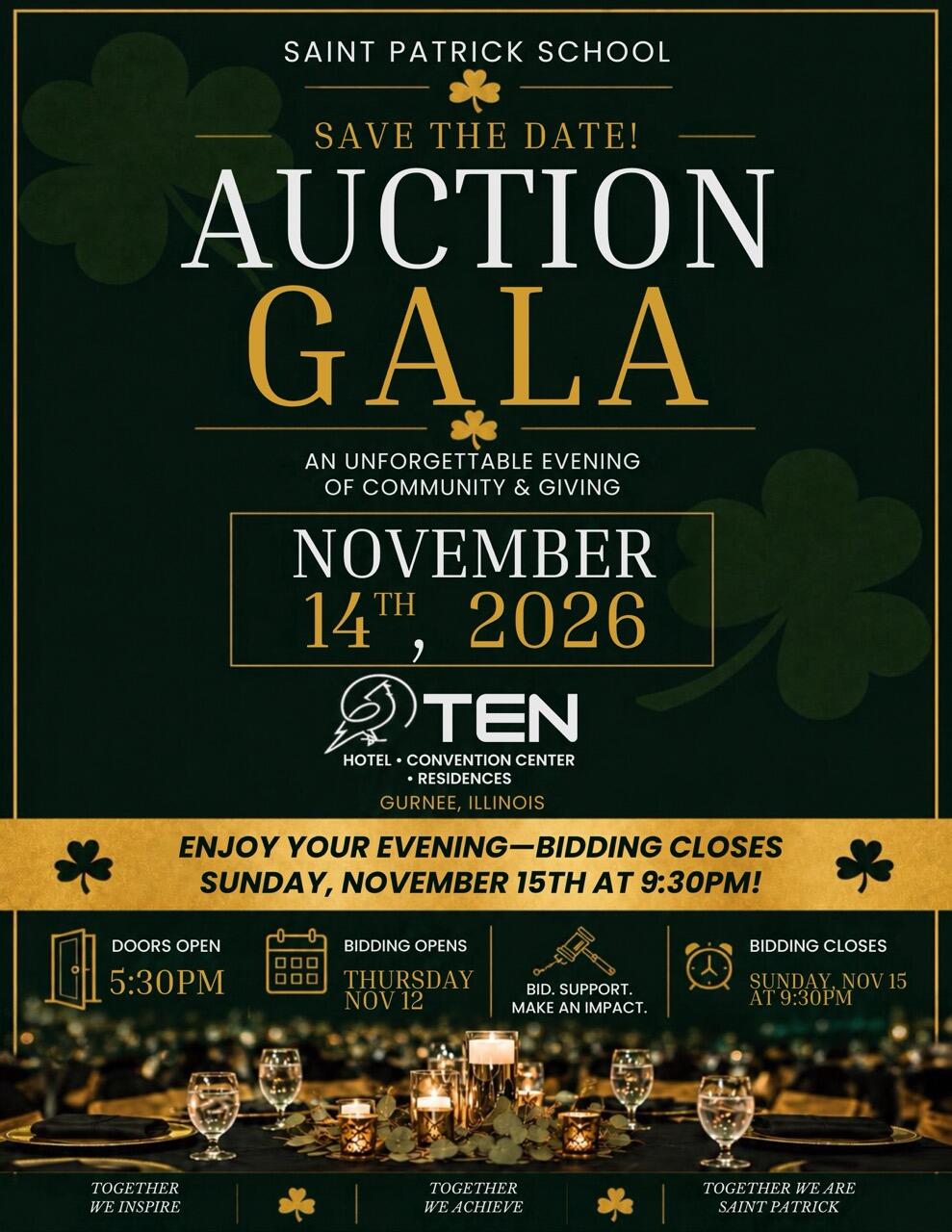 Campaign cover image for 2026 St. Patrick School Fall Auction Gala